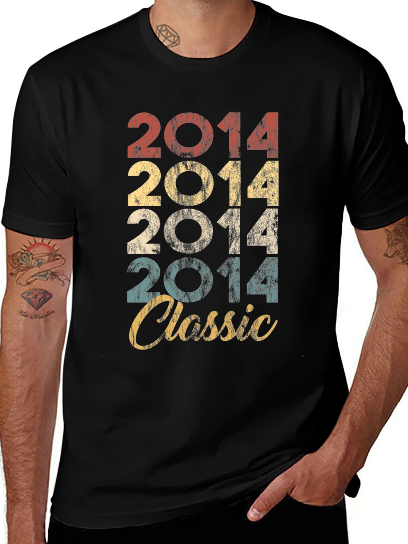 2014 Classic Retro Graphic T-Shirt