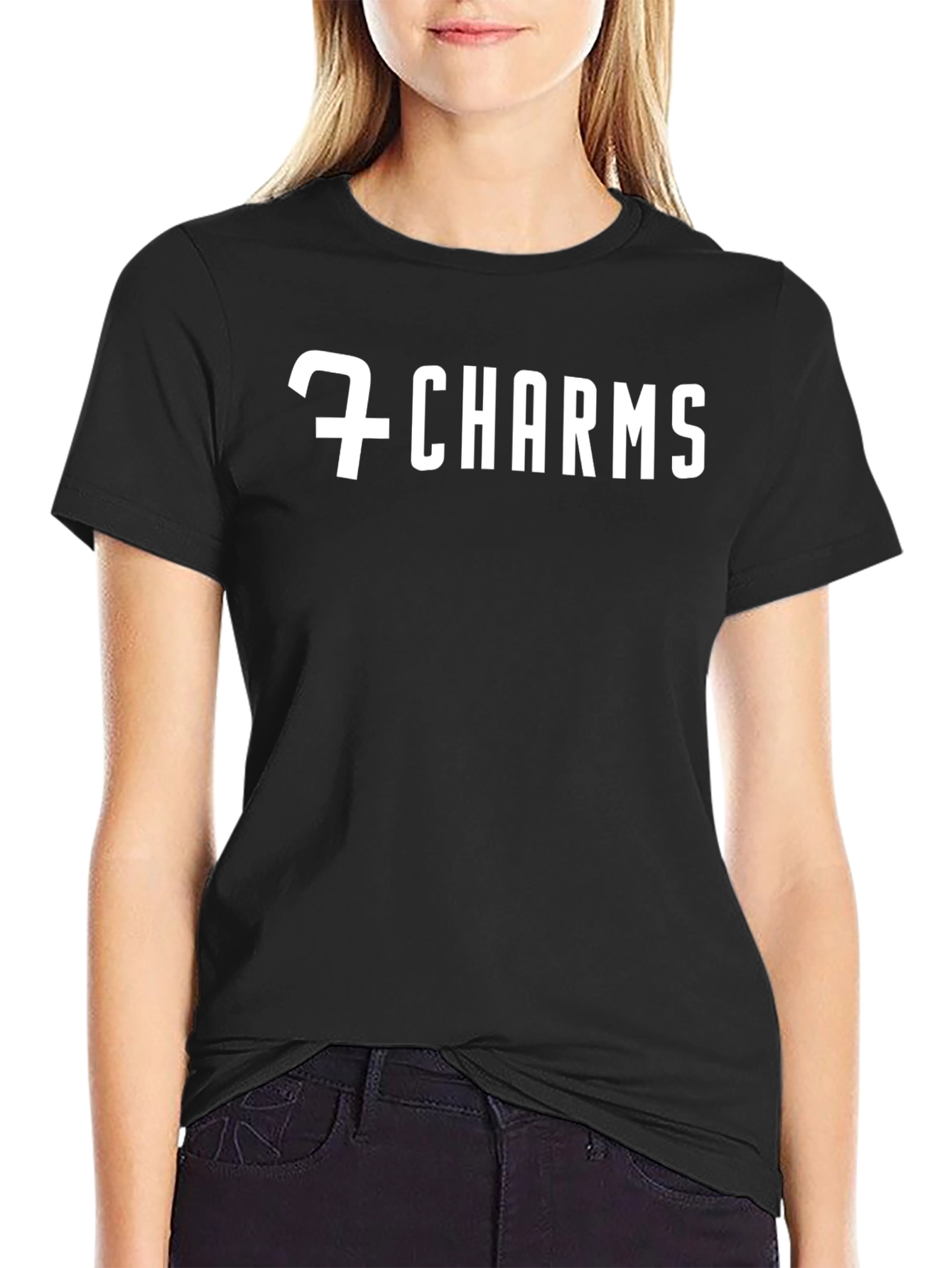 7 Charms Black Graphic Tee