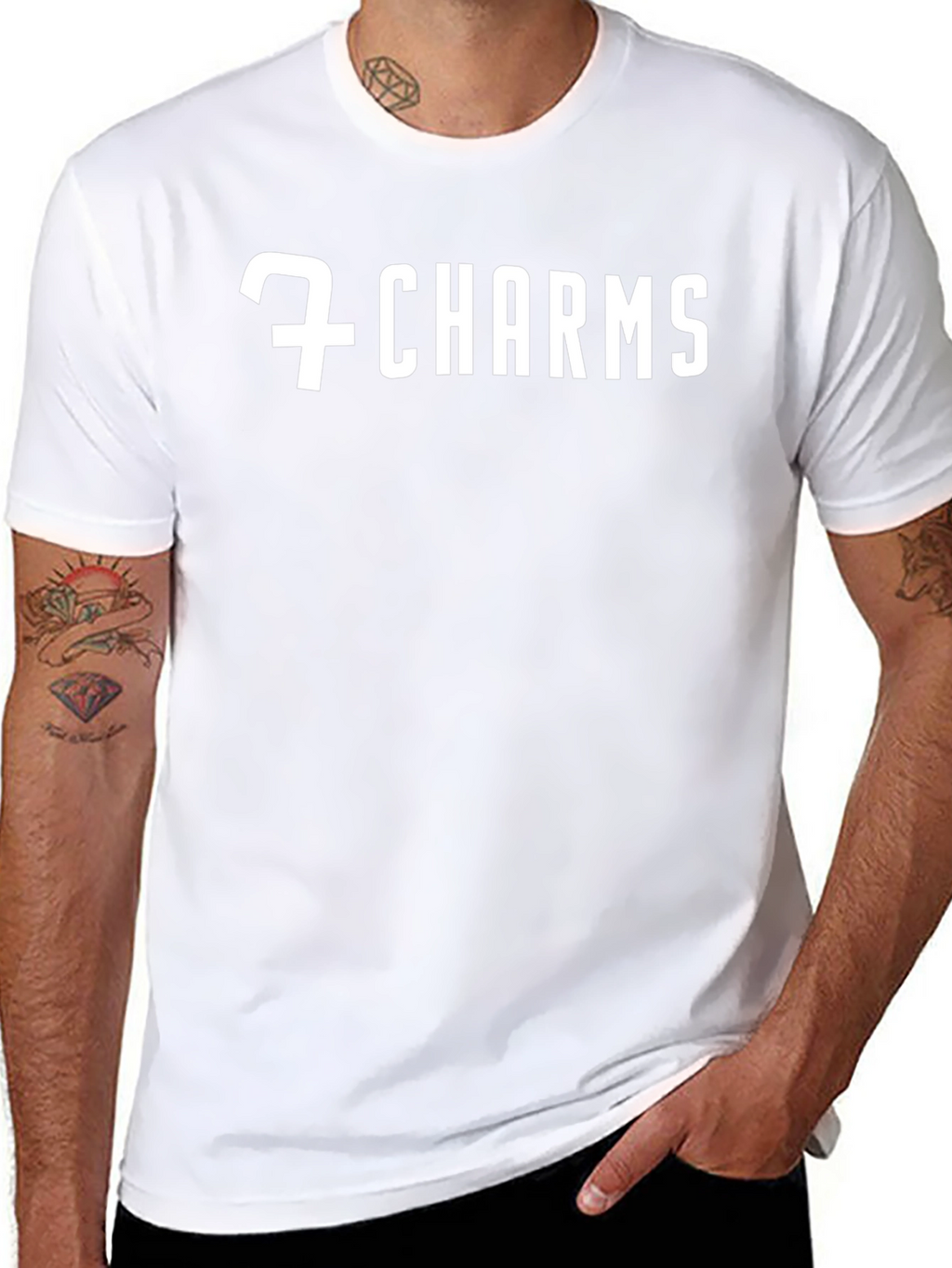 7 Charms Black Graphic Tee
