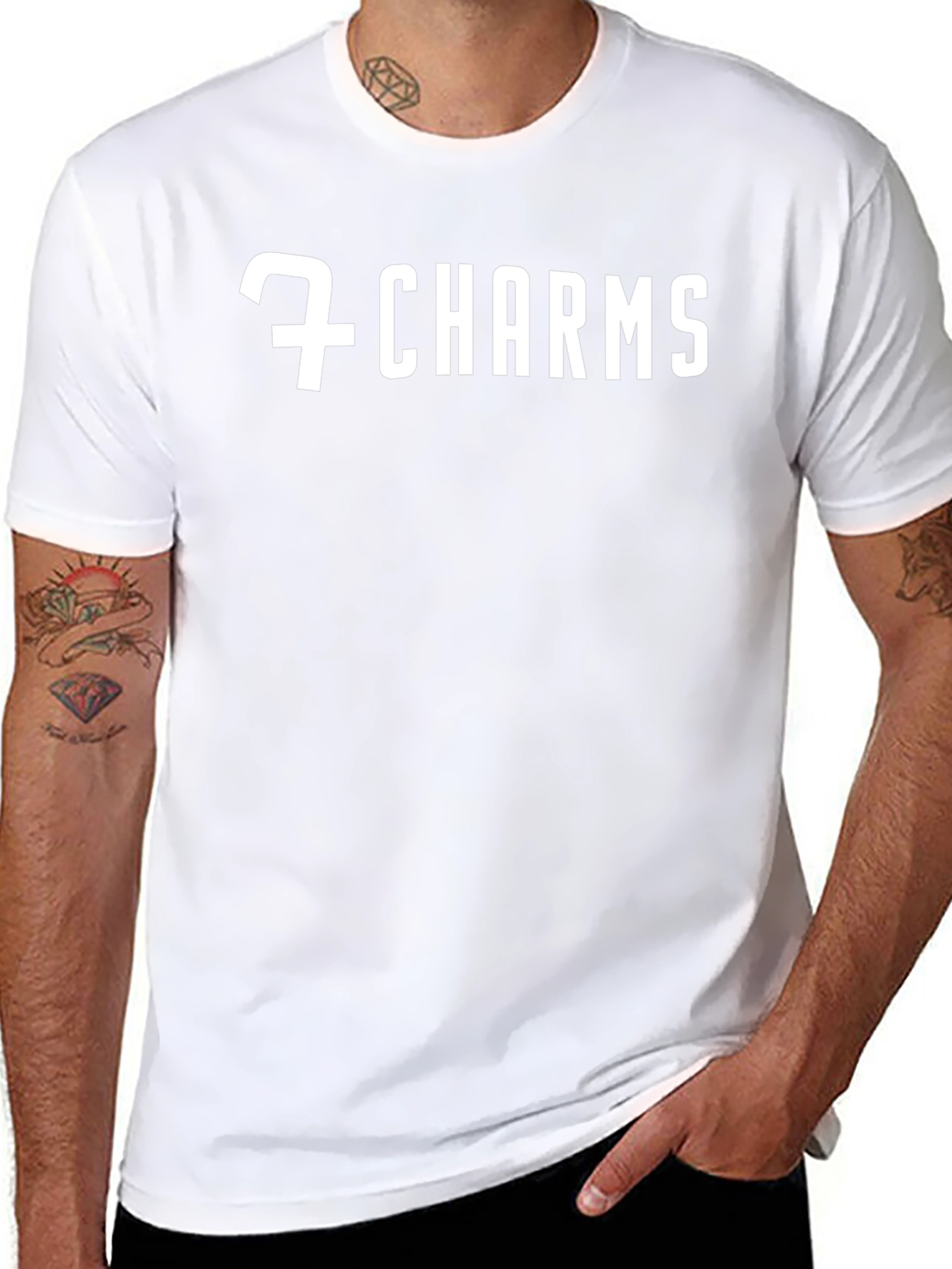 7 Charms Black Graphic Tee
