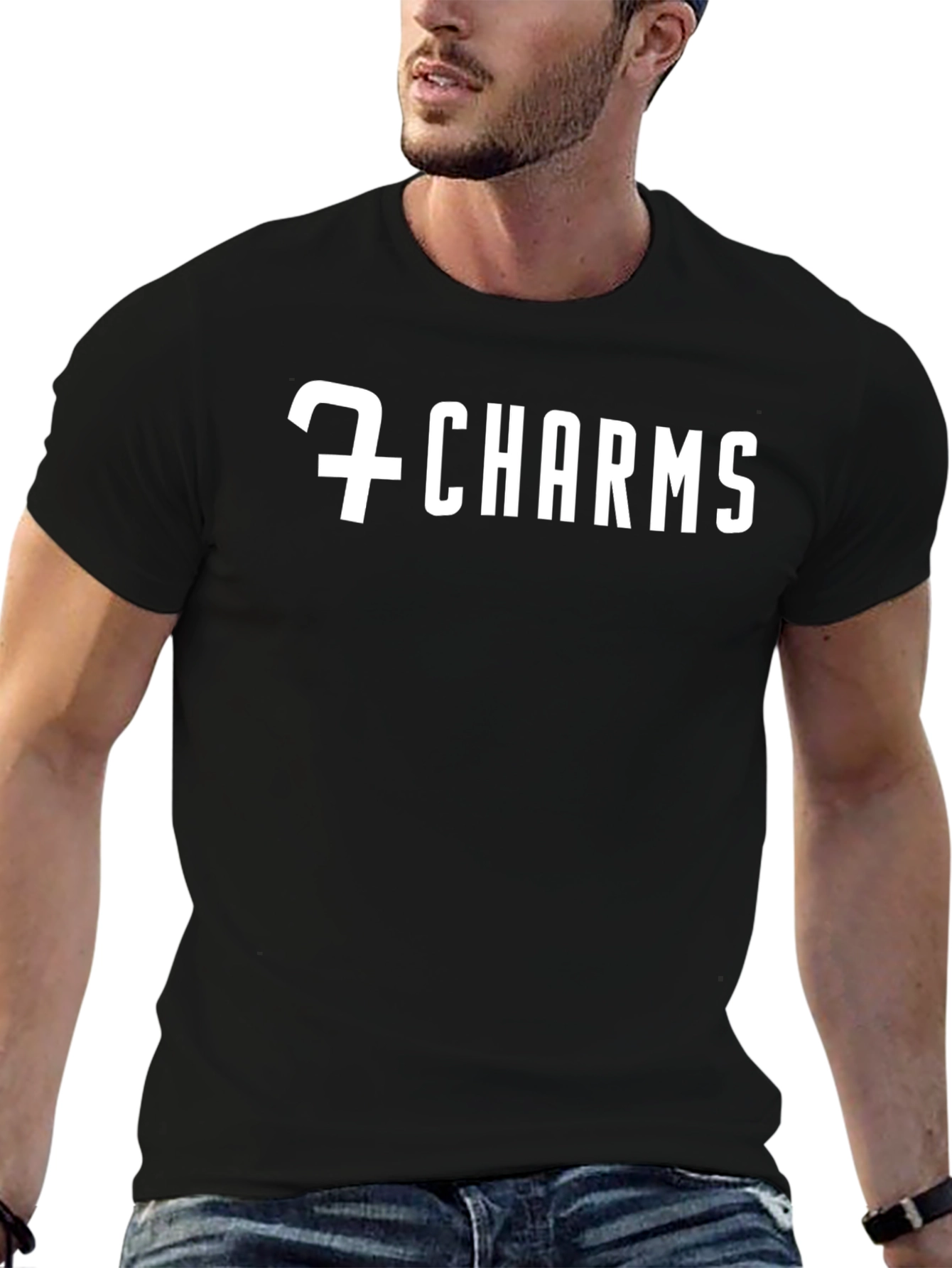 7 Charms Black Graphic Tee