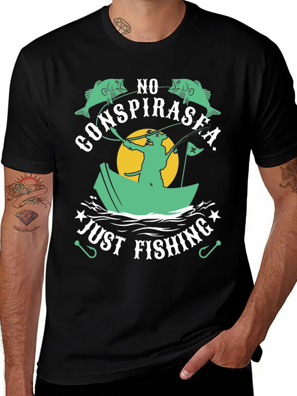 No ConspiraSea Just Fishing Graphic Tee