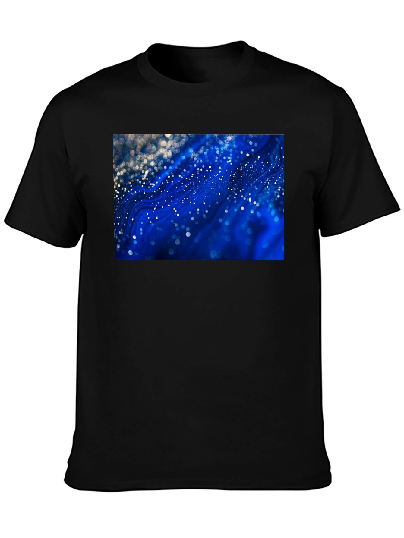 Abstract Galaxy Print Black T-Shirt