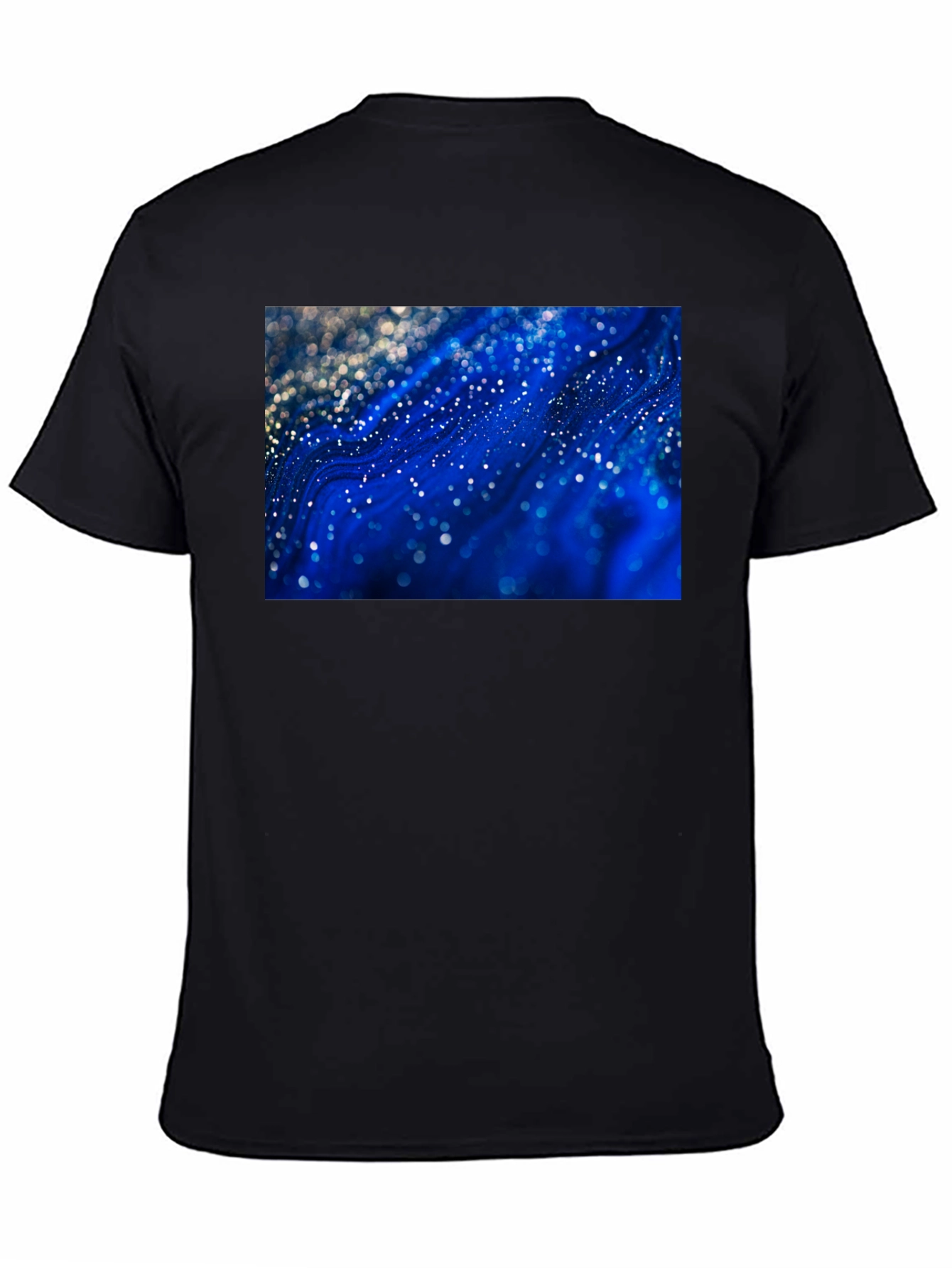 Abstract Galaxy Print Black T-Shirt