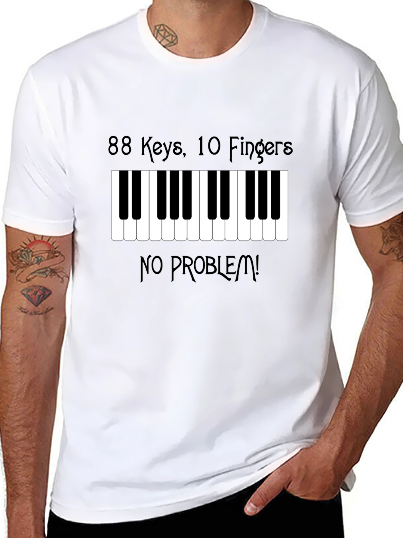 88 Keys 10 Fingers No Problem! Piano Player T-Shirt