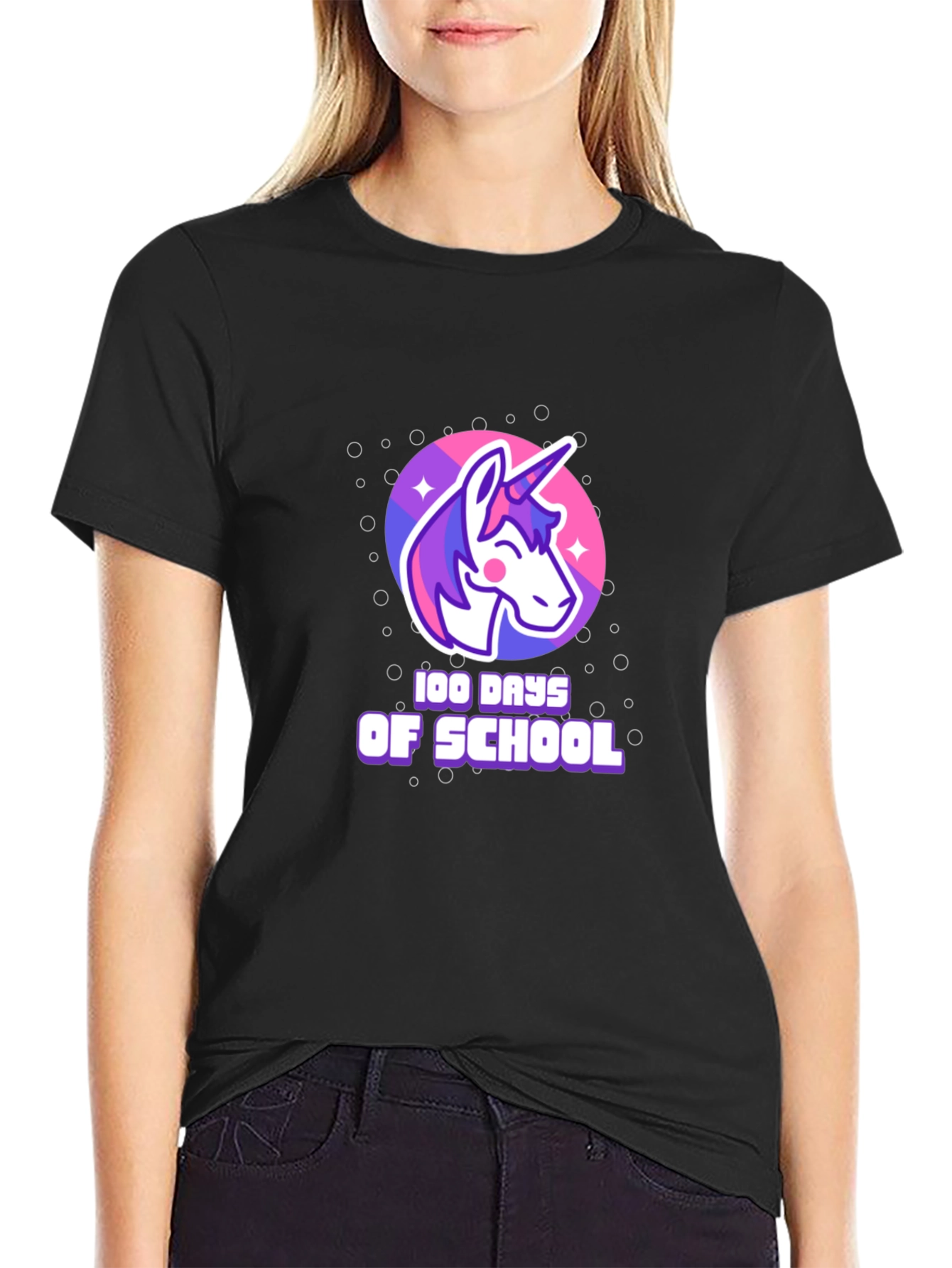 100 Days of School Unicorn Graphic Tee
