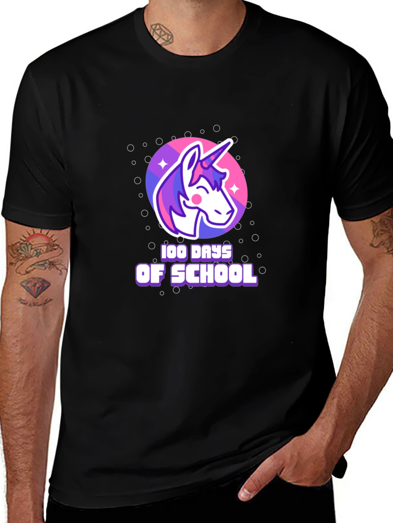 100 Days of School Unicorn Graphic Tee