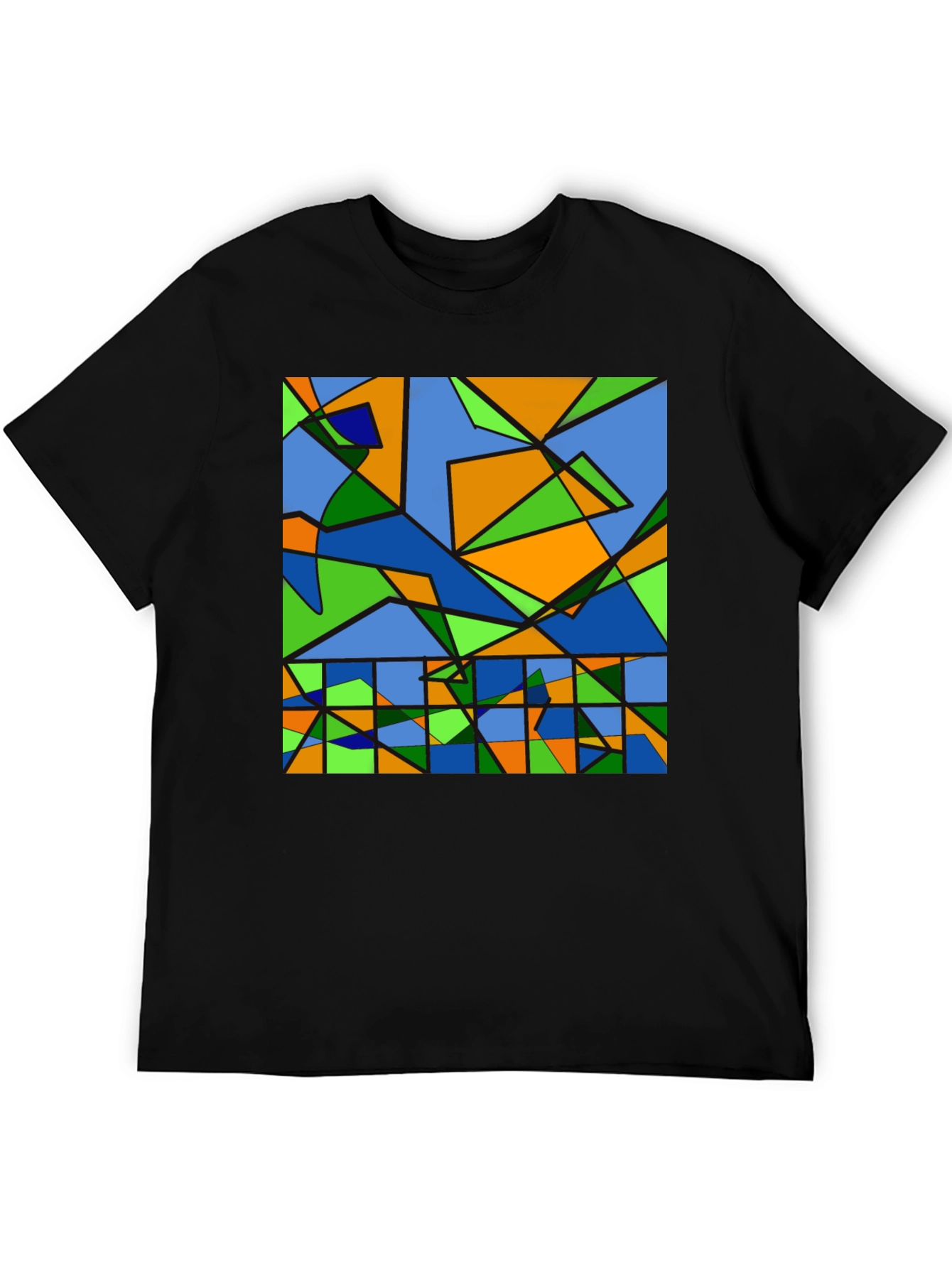 Abstract Geometric Graphic Tee - Modern Art Shirt