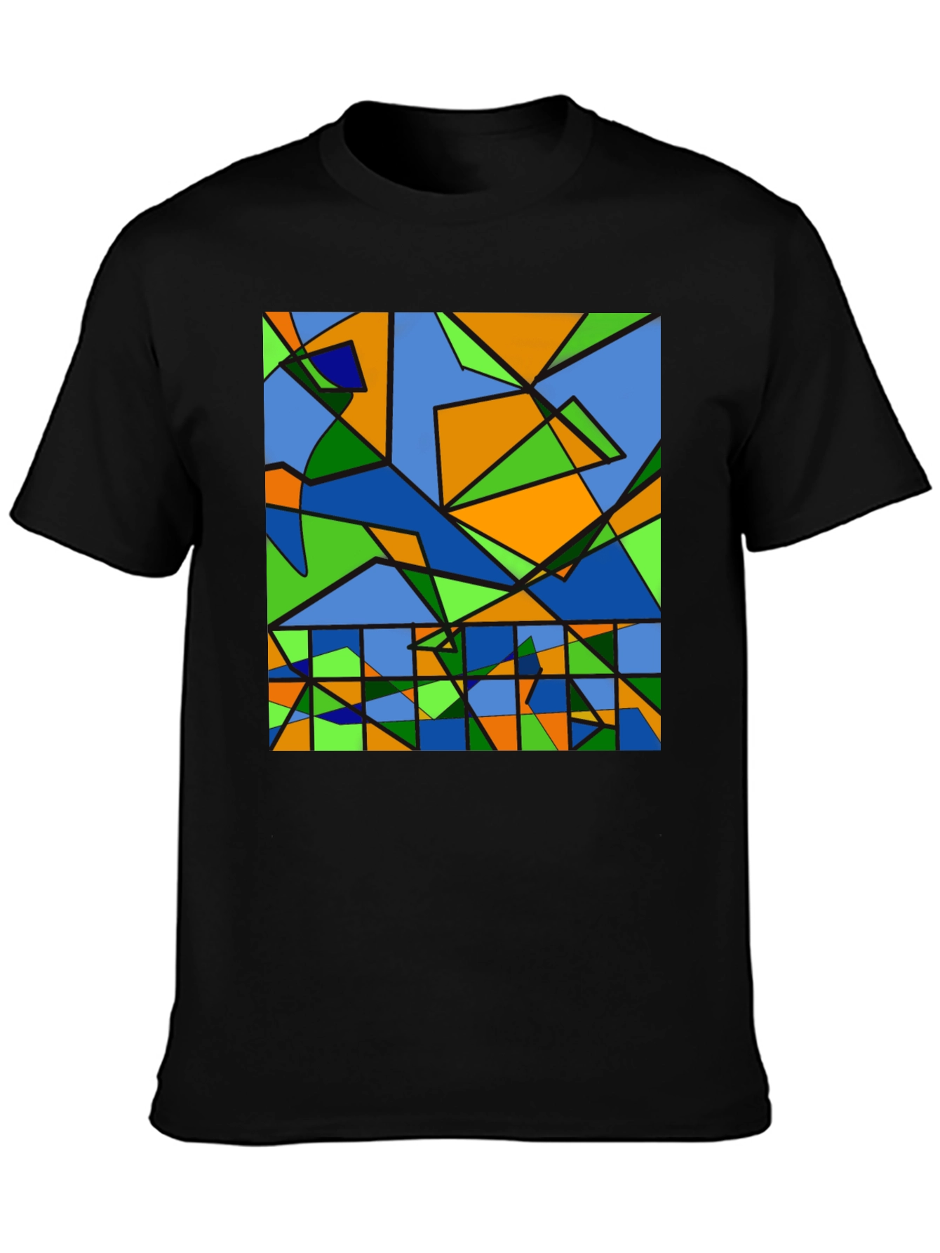 Abstract Geometric Graphic Tee - Modern Art Shirt