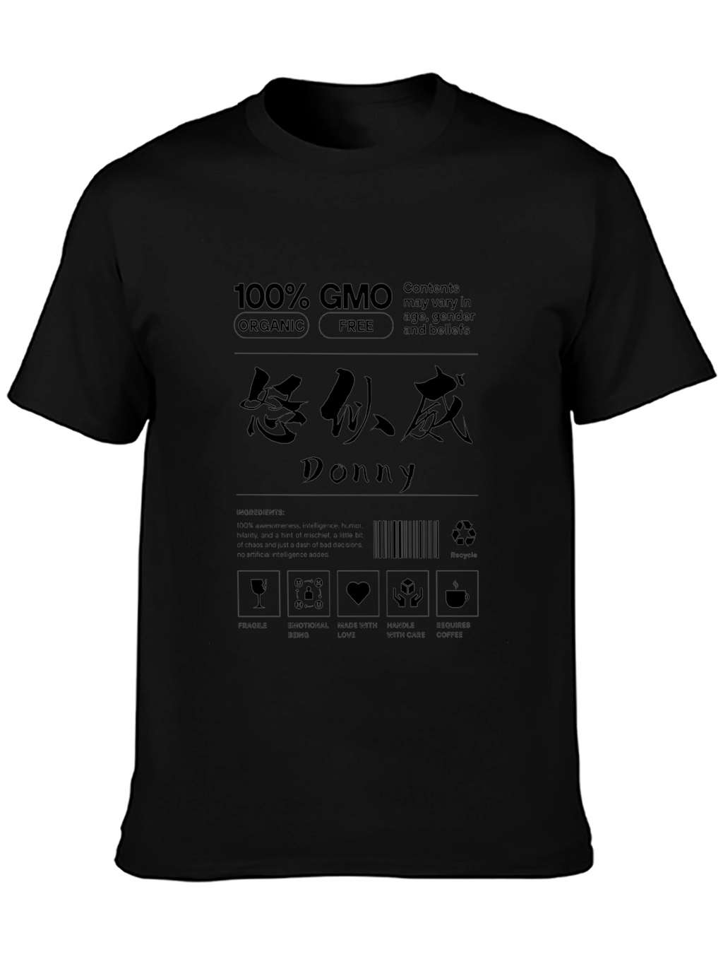 100% GMO Organic Graphic T-Shirt