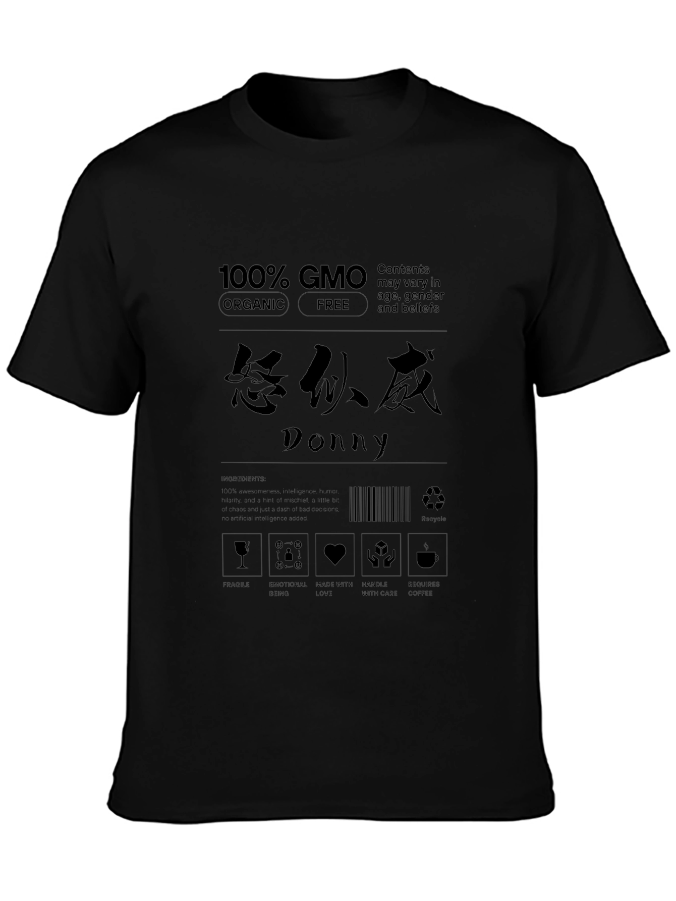 100% GMO Organic Graphic T-Shirt