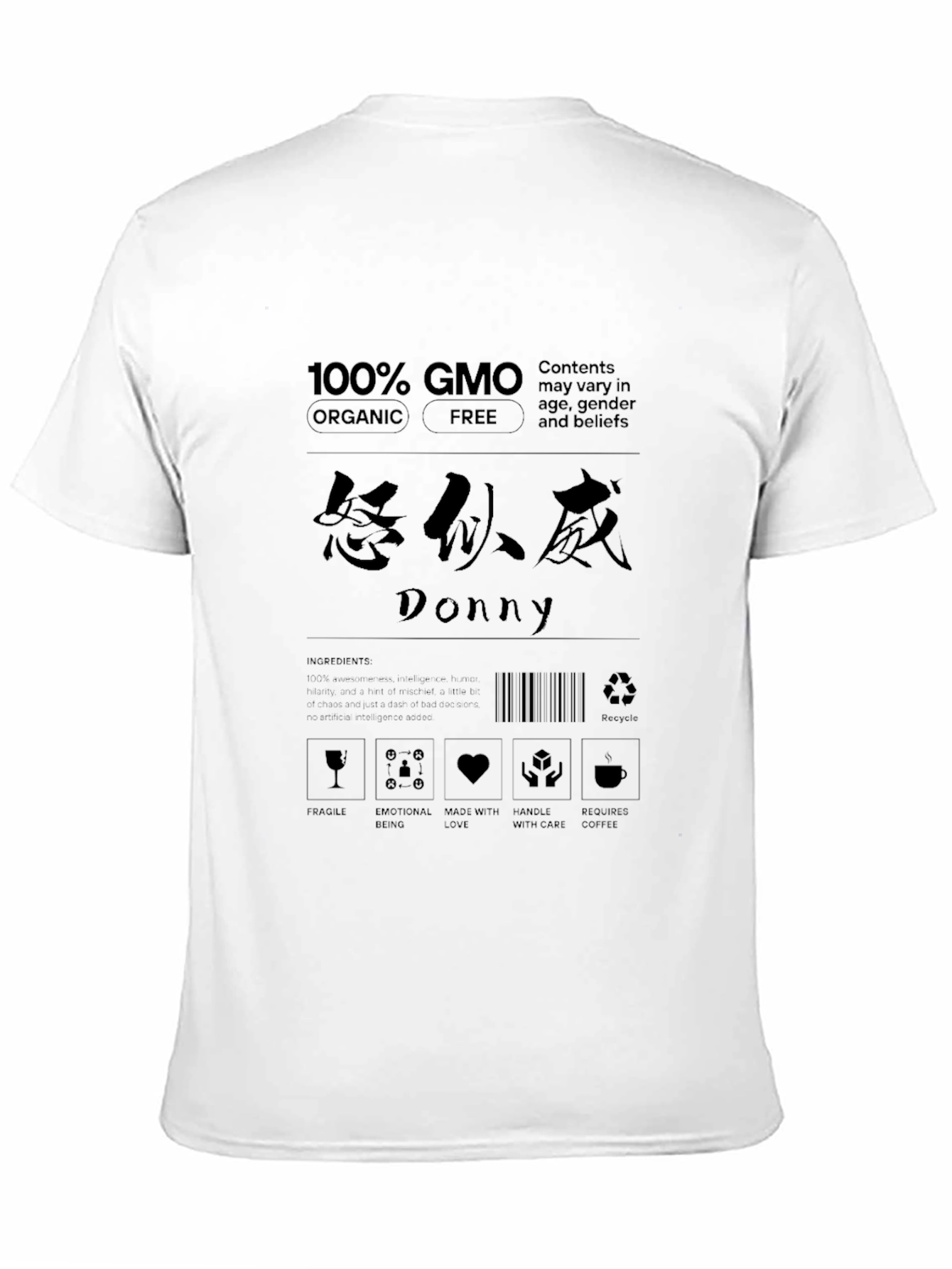 100% GMO Organic Graphic T-Shirt