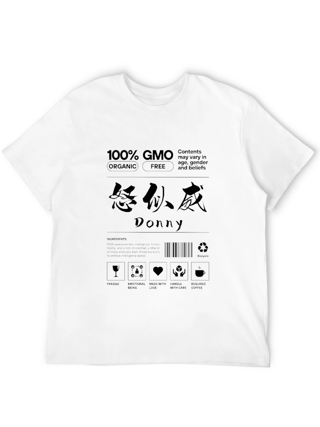 100% GMO Organic Graphic T-Shirt