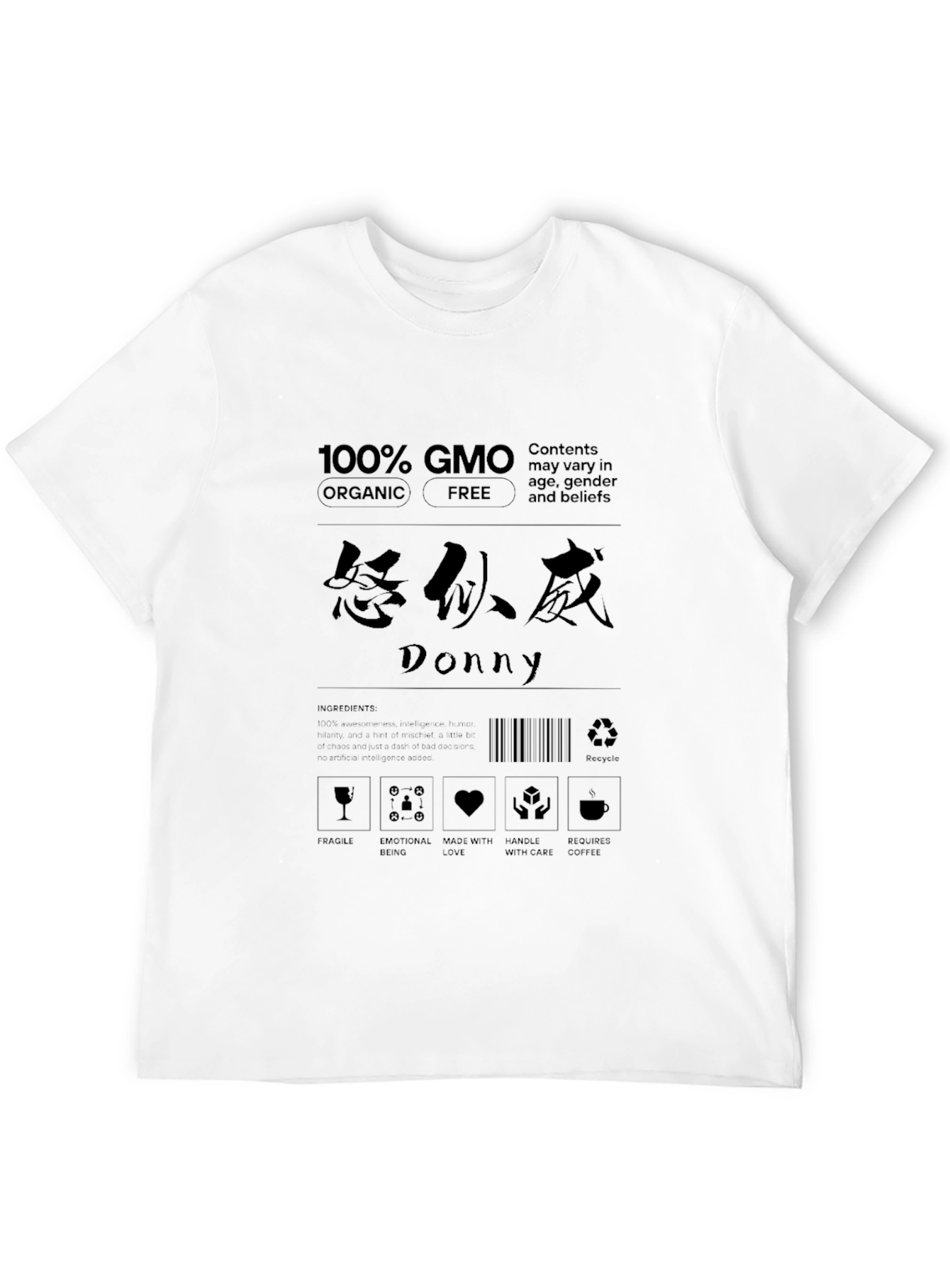 100% GMO Organic Graphic T-Shirt