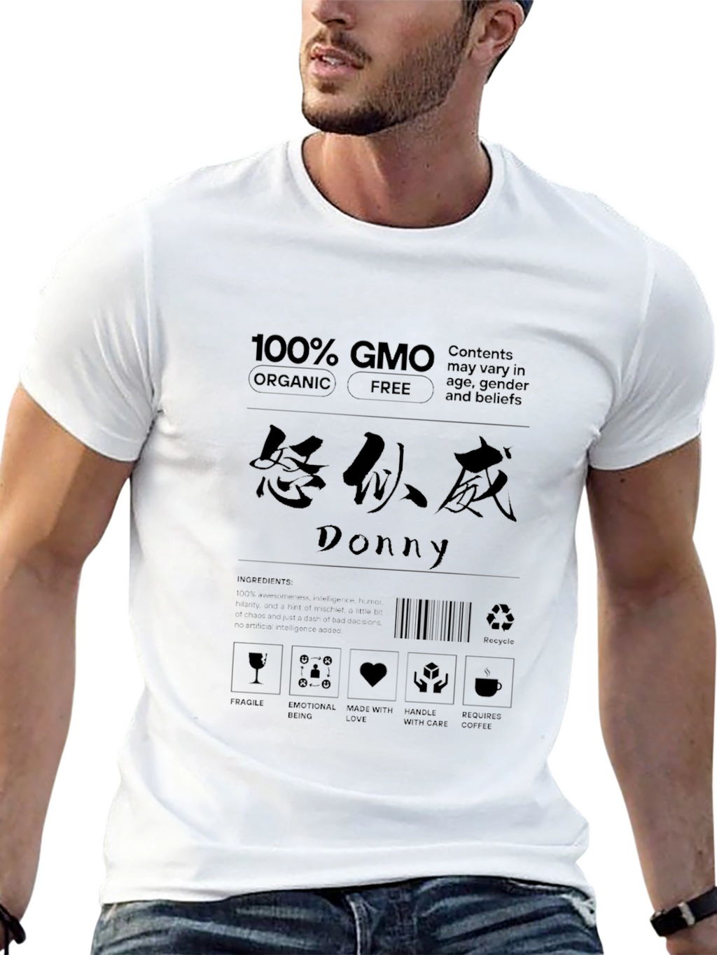 100% GMO Organic Graphic T-Shirt