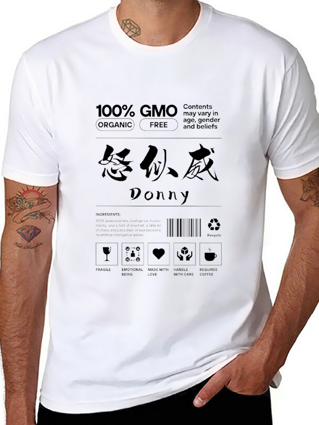 100% GMO Organic Graphic T-Shirt