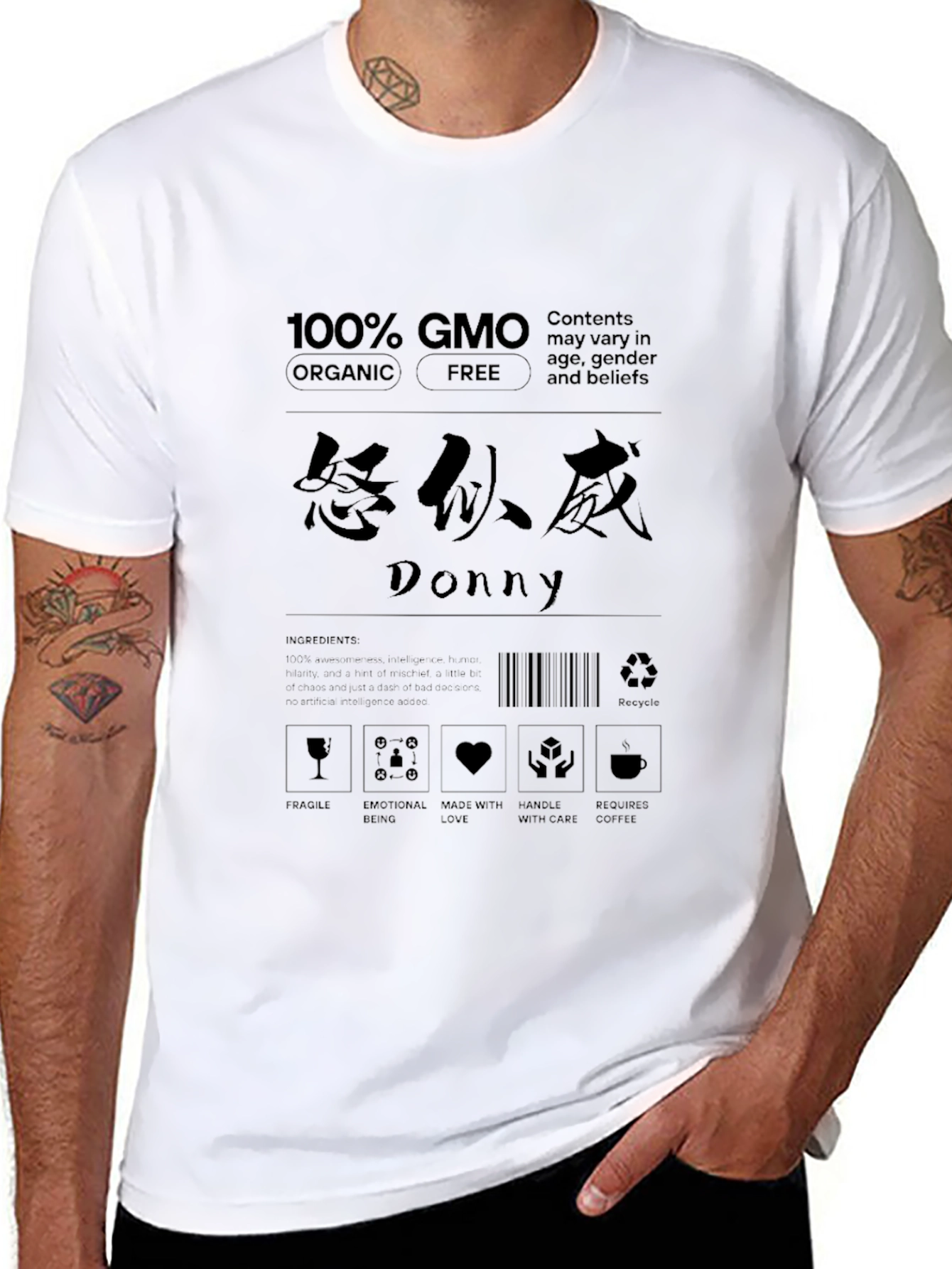 100% GMO Organic Graphic T-Shirt