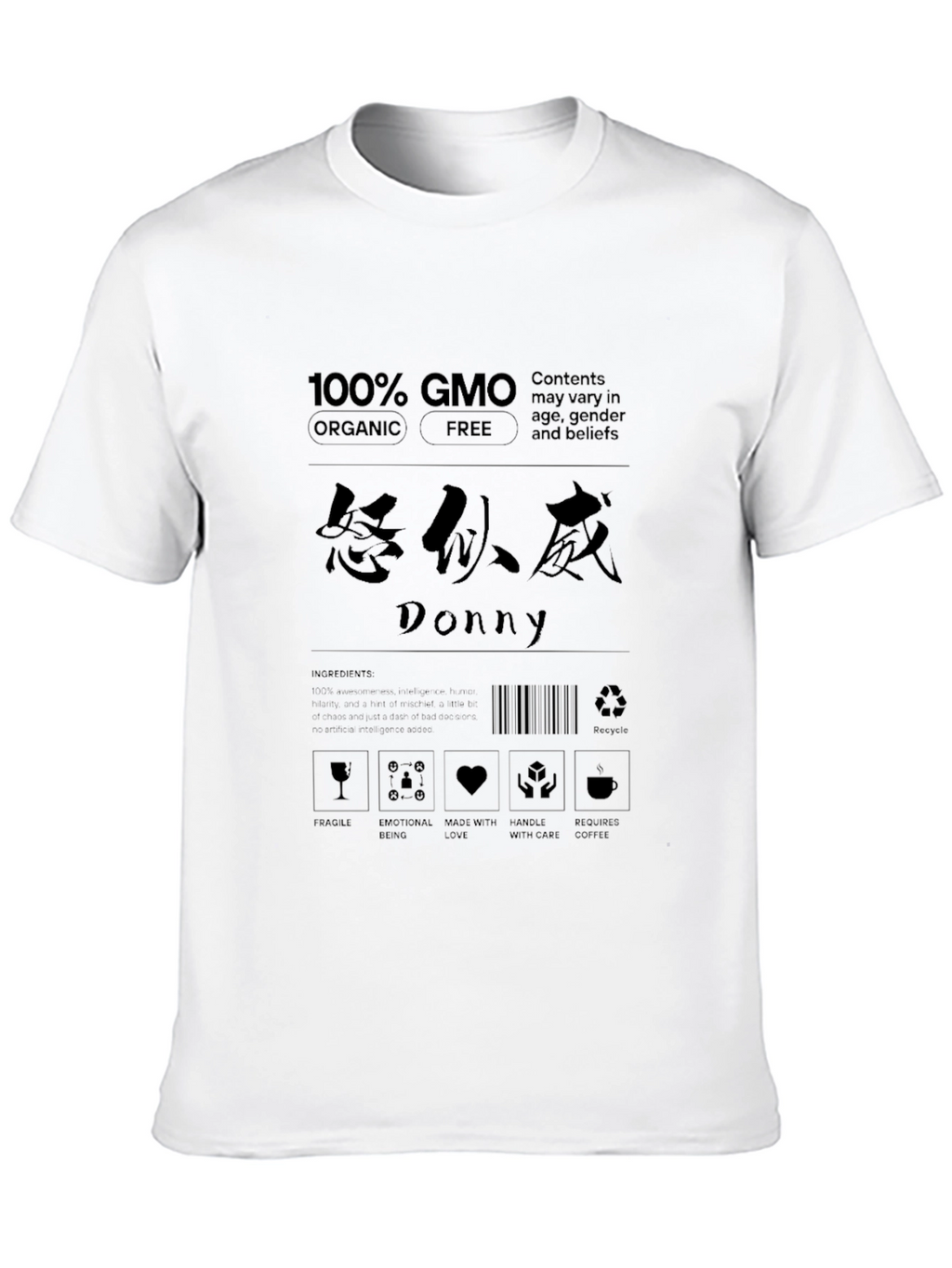 100% GMO Organic Graphic T-Shirt