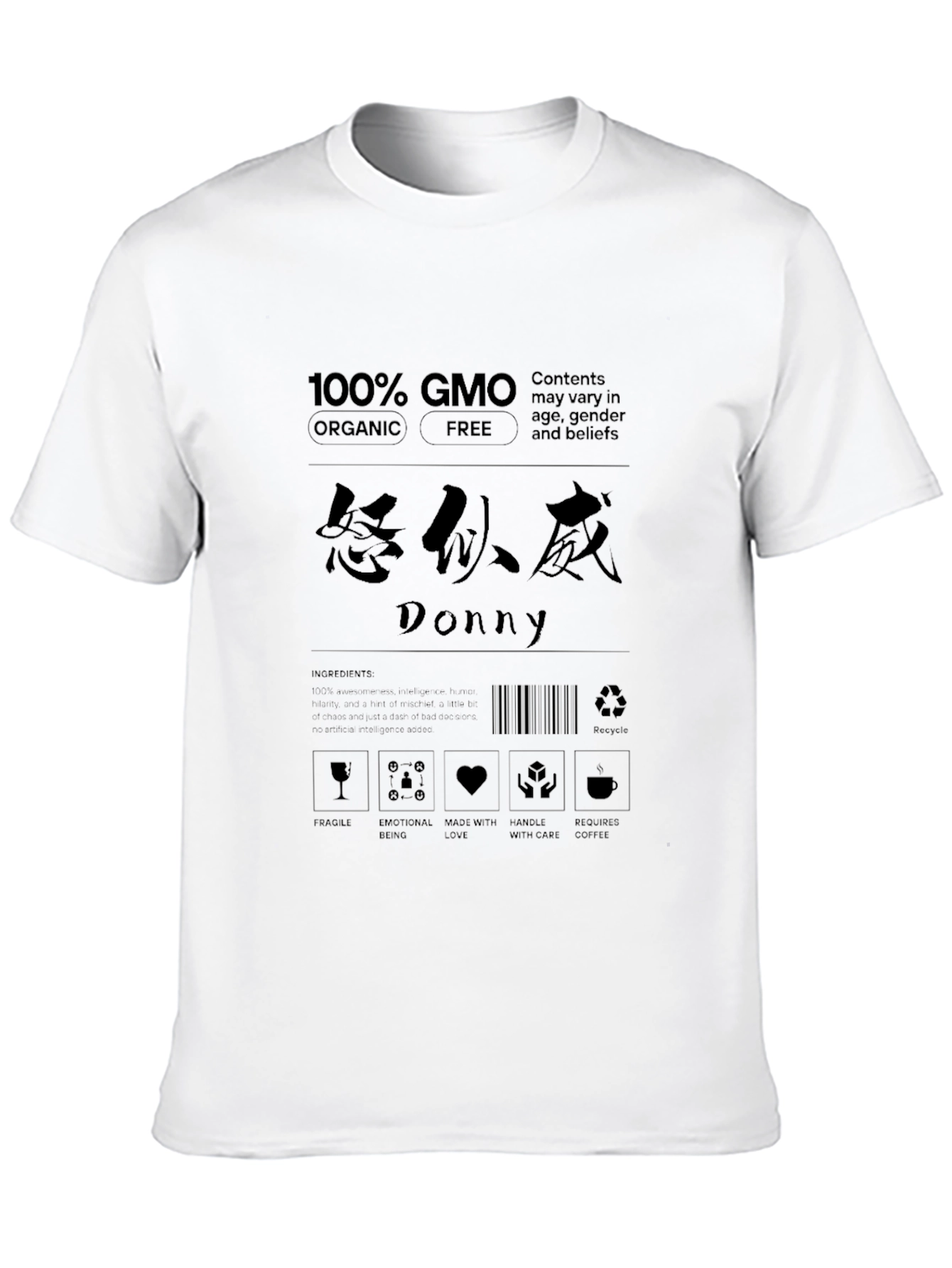 100% GMO Organic Graphic T-Shirt