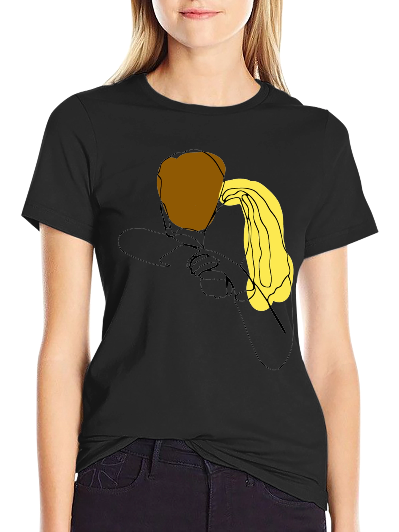 Abstract Figure Graphic Print T-Shirt