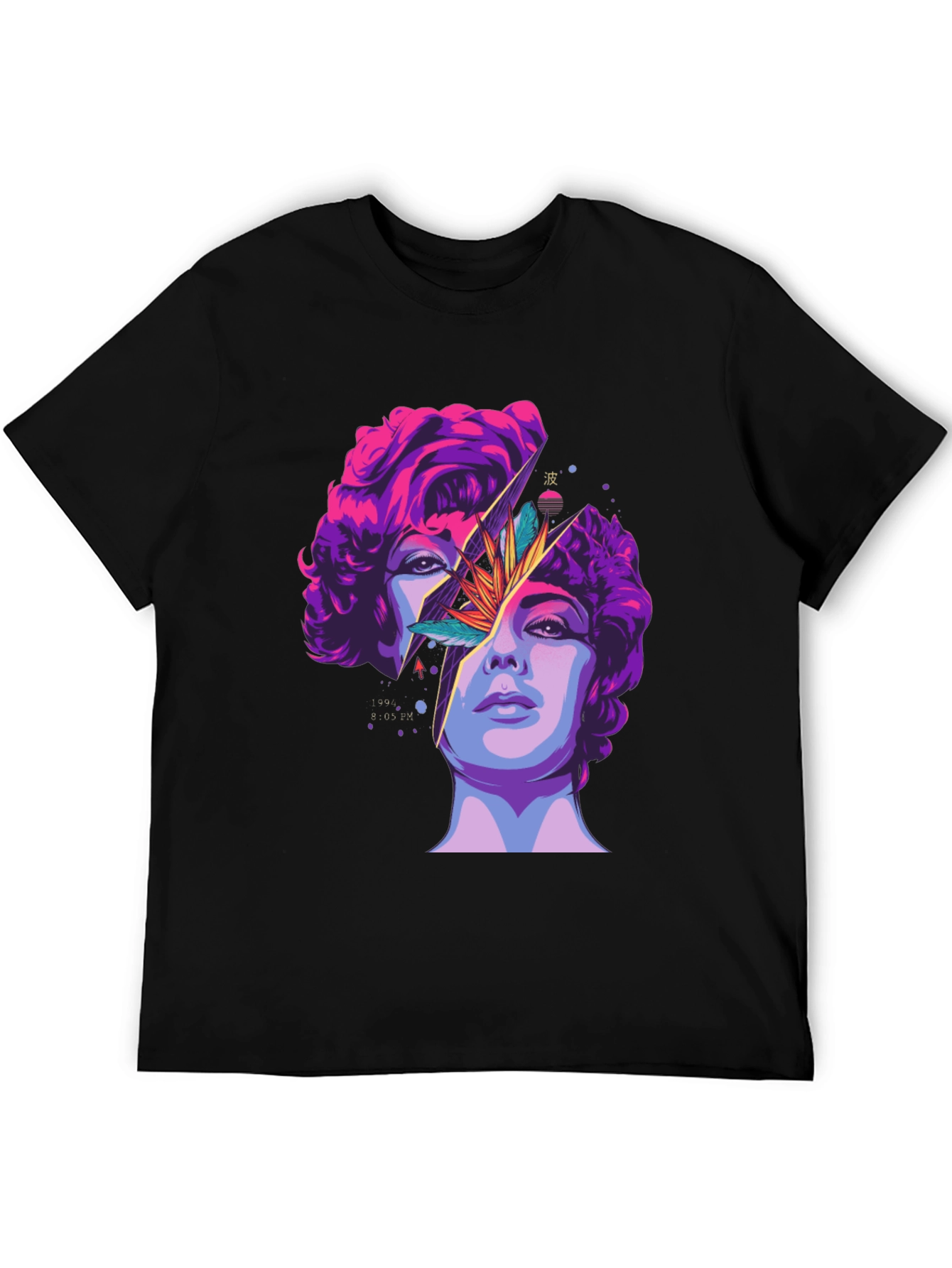 Abstract Broken Face Graphic Tee