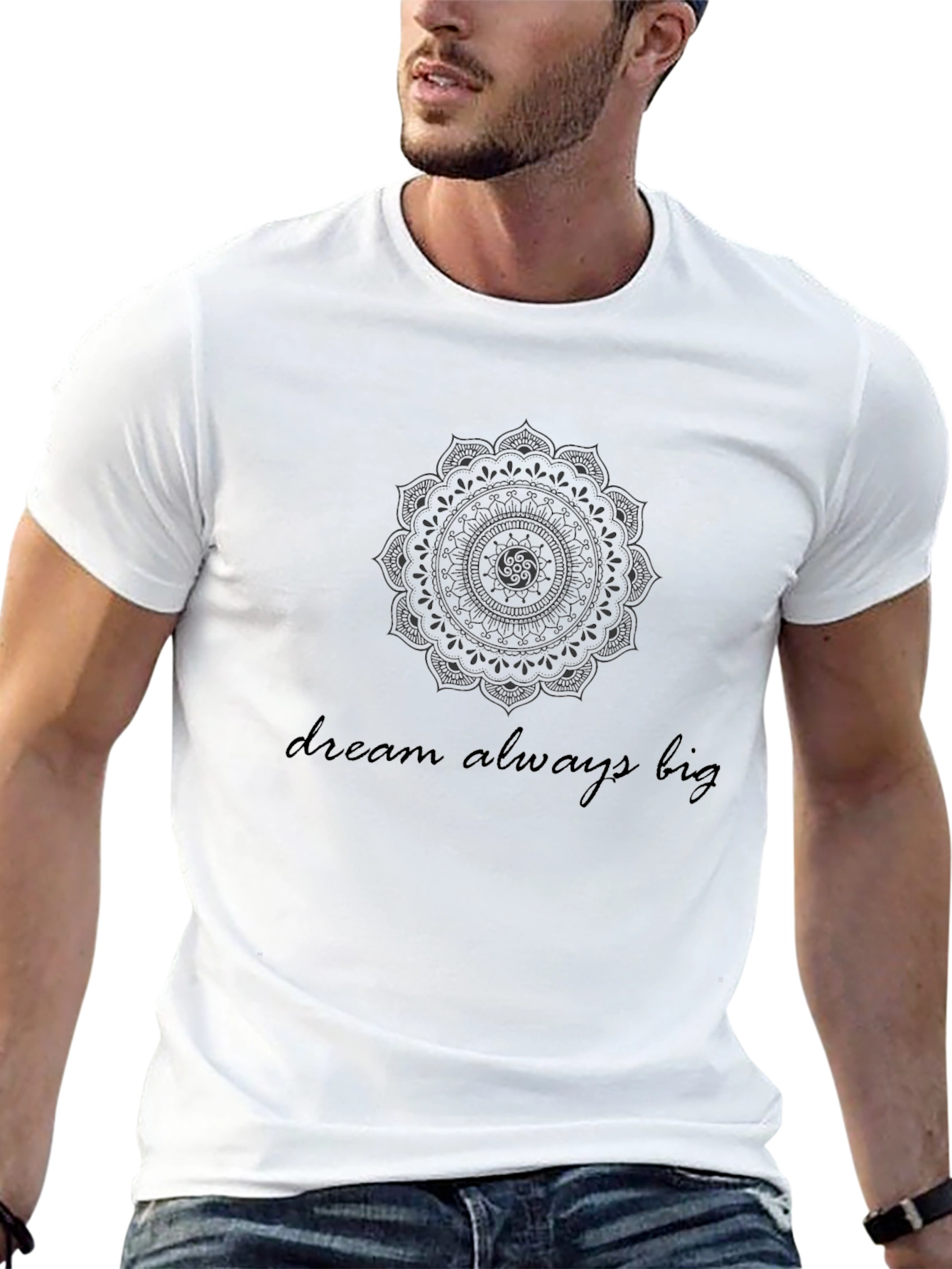 Dream Big Graphic Black Tee