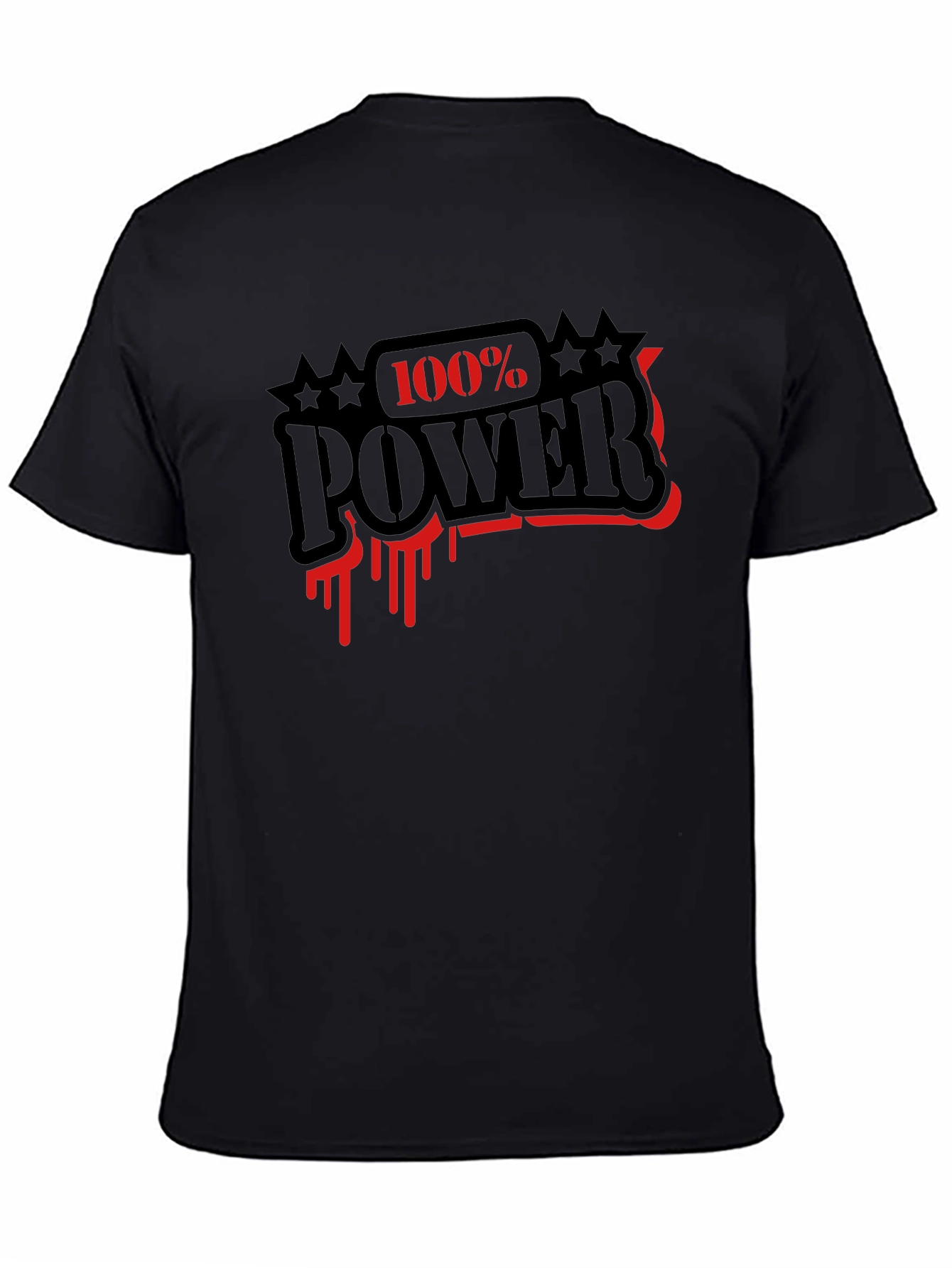 100% Power Graphic T-Shirt - Black