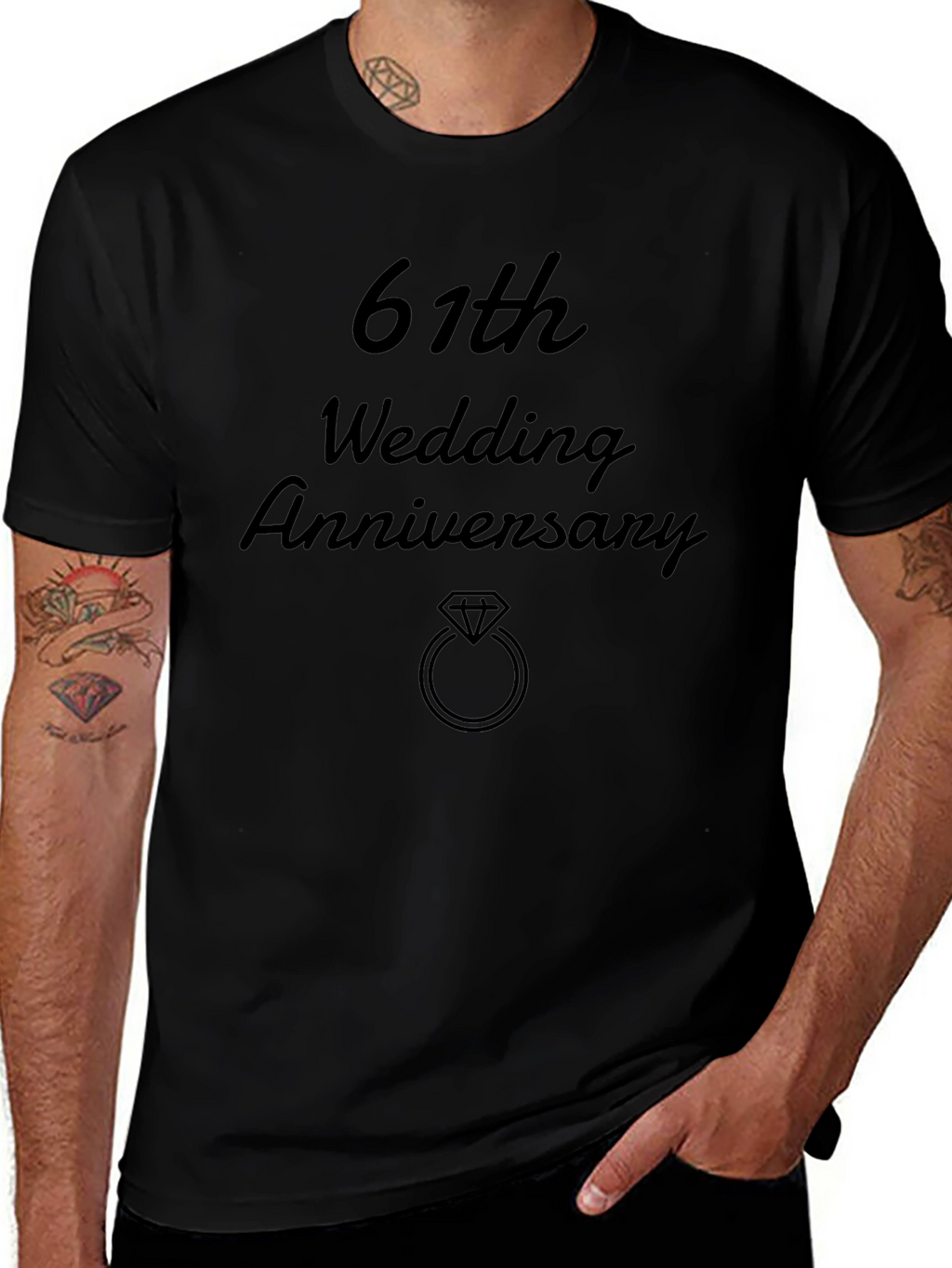 61st Wedding Anniversary Graphic Tee