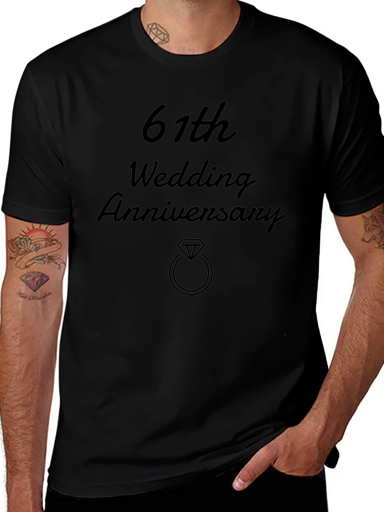 61st Wedding Anniversary Graphic Tee