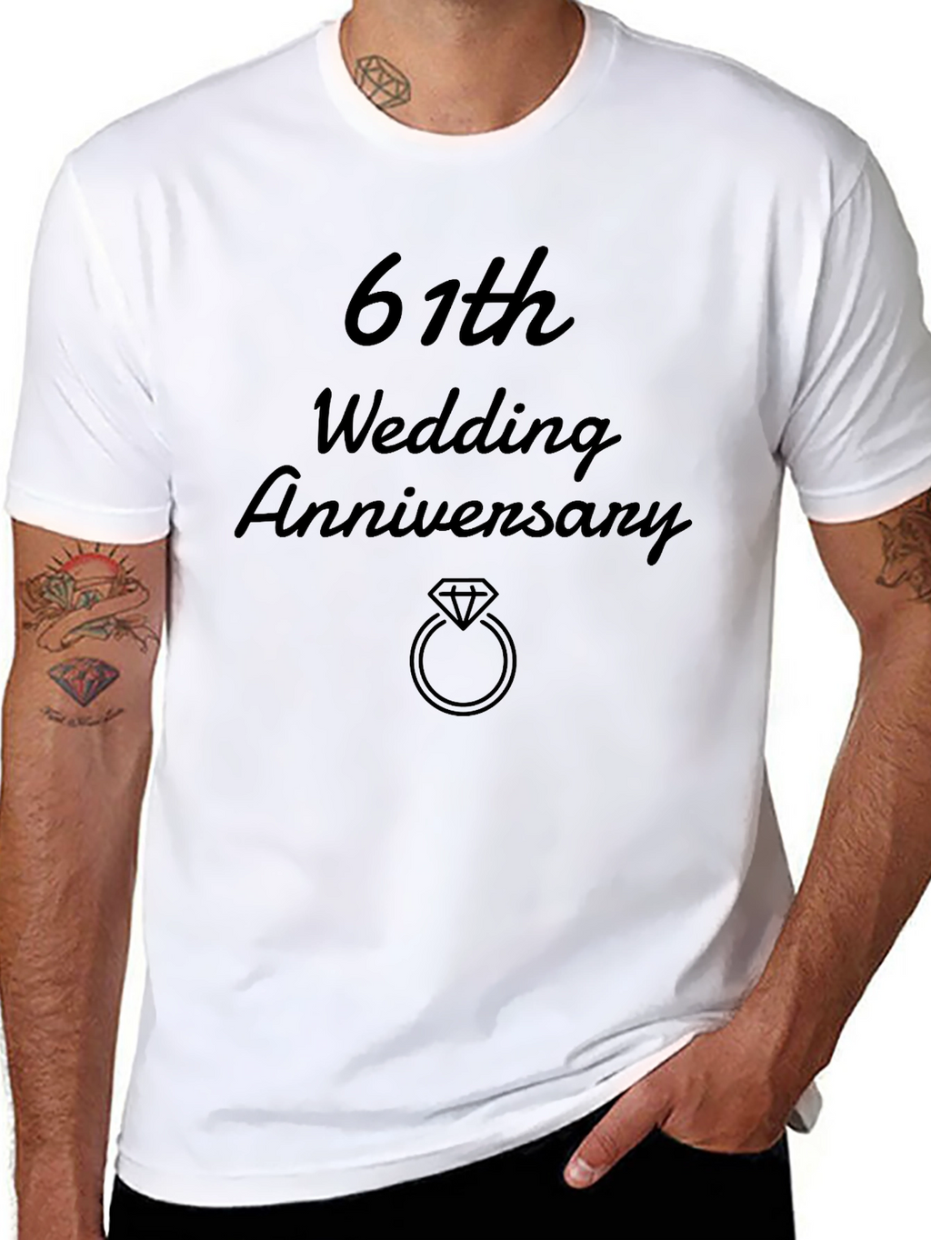 61st Wedding Anniversary Graphic Tee