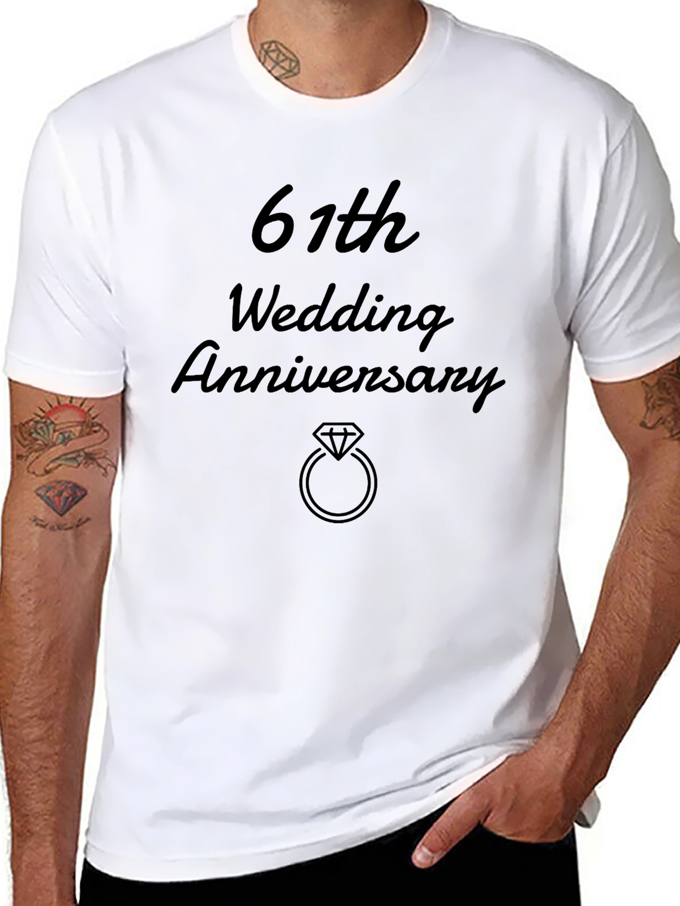 61st Wedding Anniversary Graphic Tee
