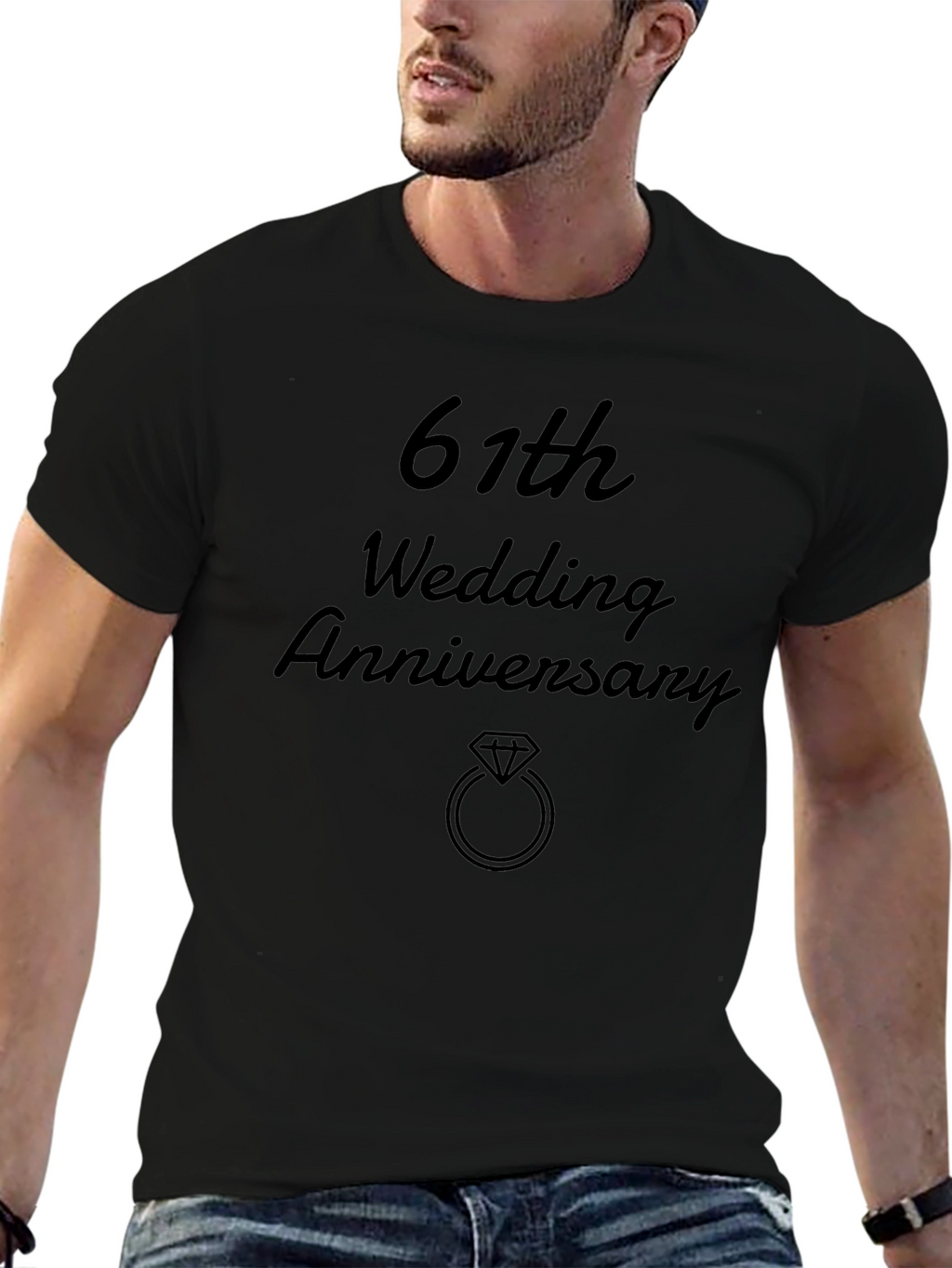 61st Wedding Anniversary Graphic Tee