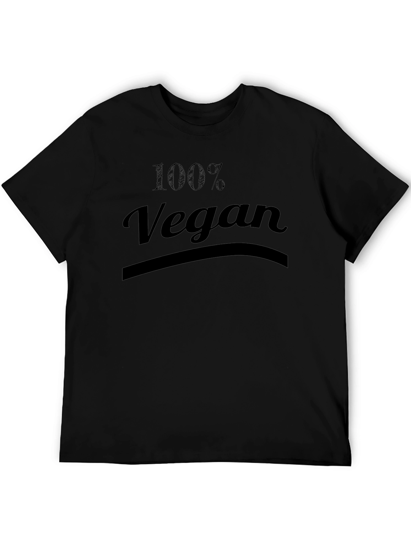 100% Vegan Black T-Shirt - Stylish & Comfortable