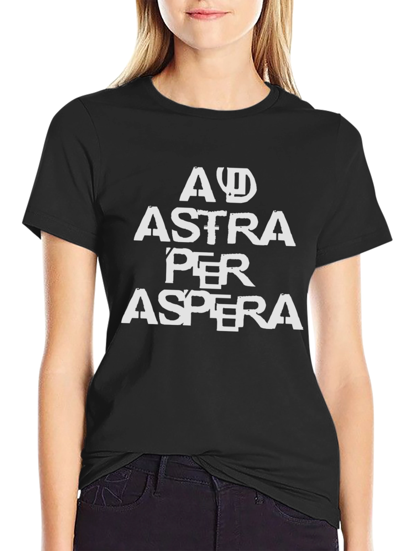 Ad Astra Per Aspera Tee - Black Graphic T-Shirt