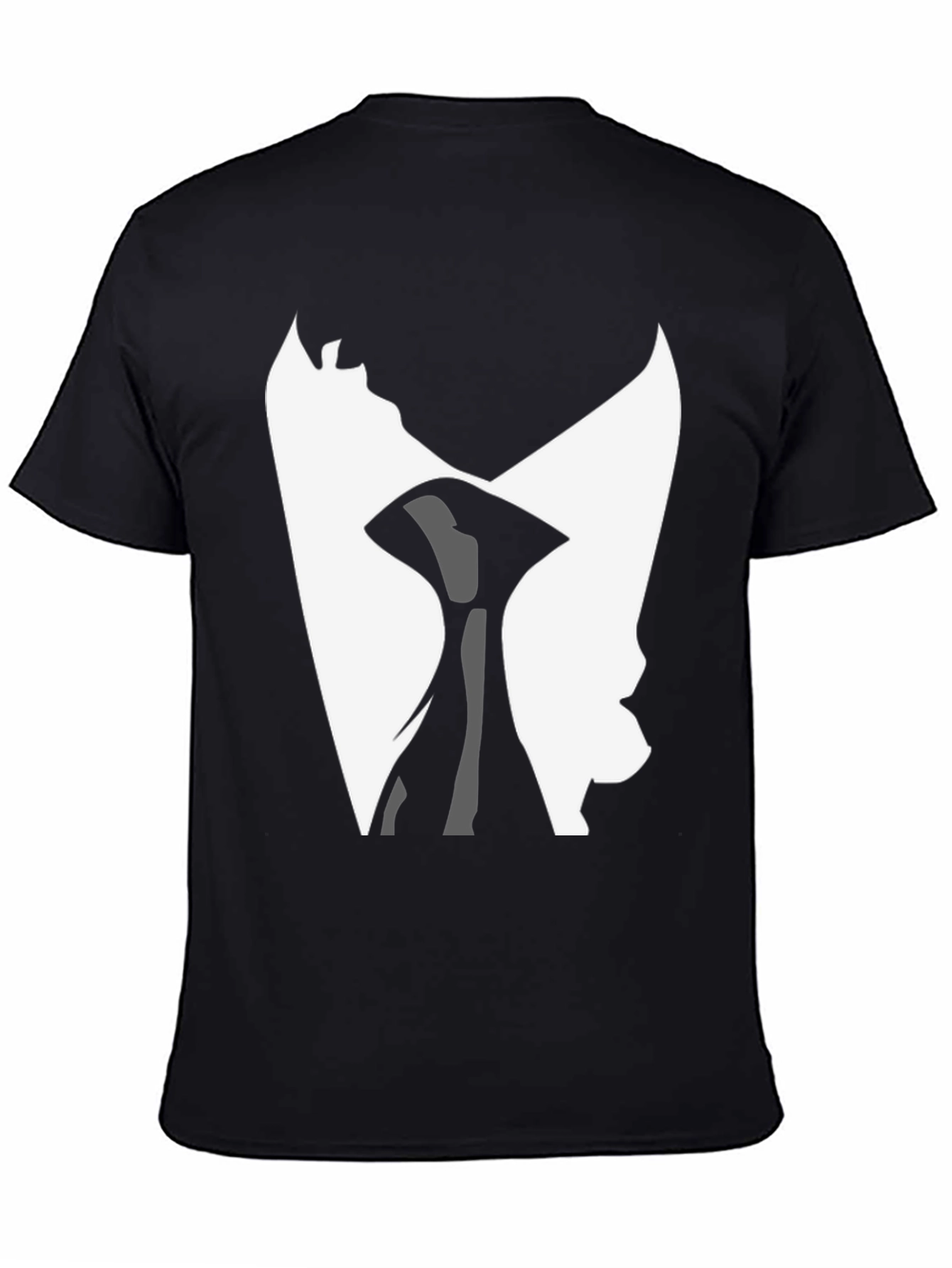 Abstract Face Graphic Tee - Modern Black T-Shirt
