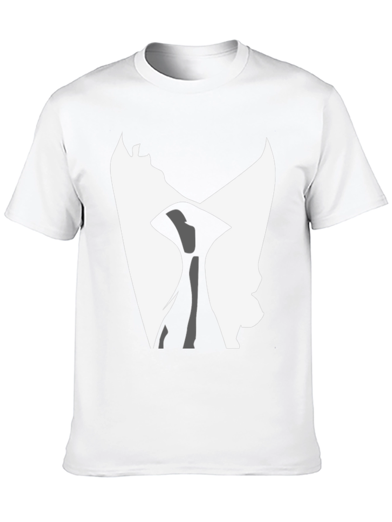 Abstract Face Graphic Tee - Modern Black T-Shirt