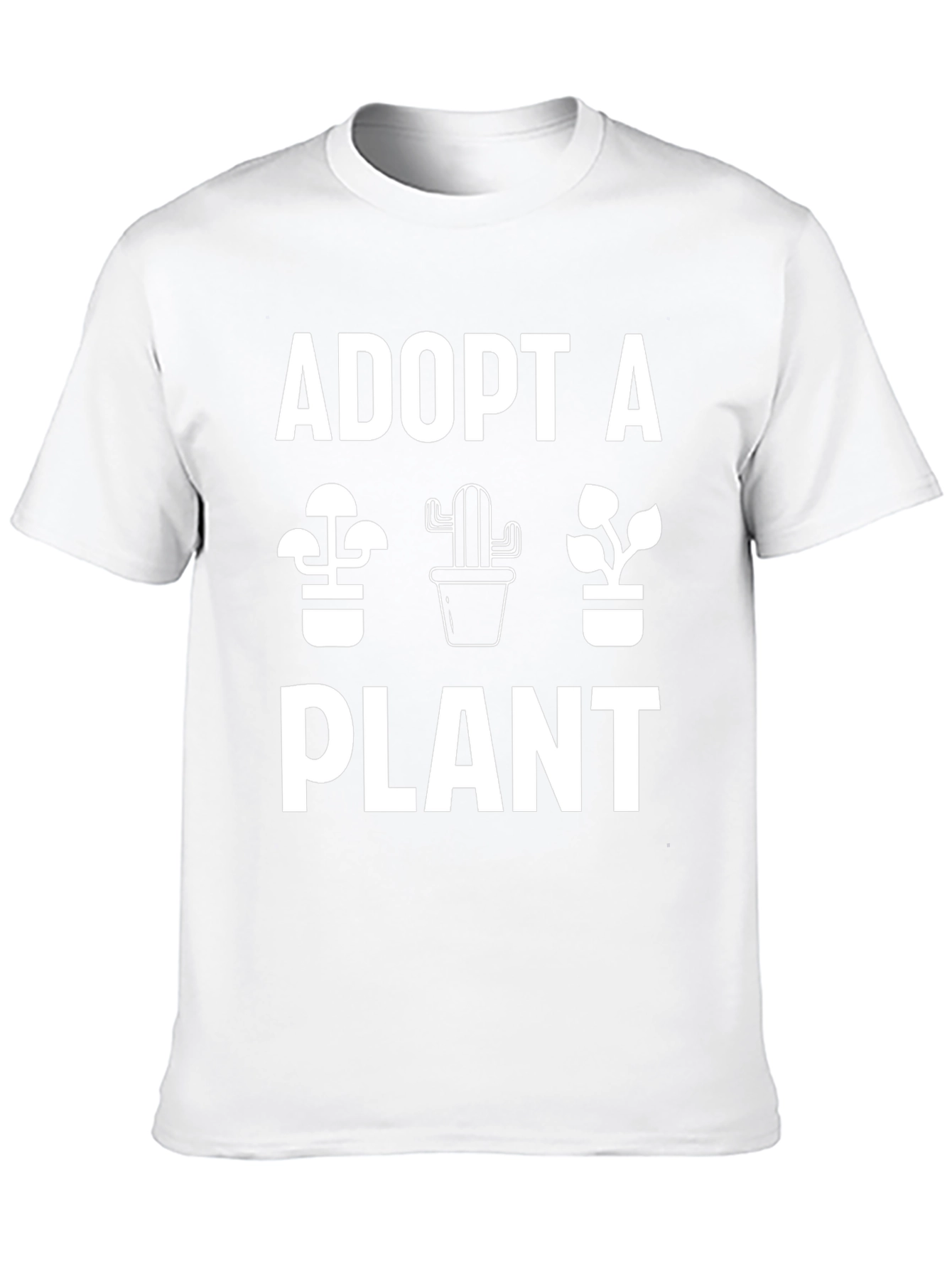 Adopt A Plant Graphic T-Shirt - Black Cotton Tee
