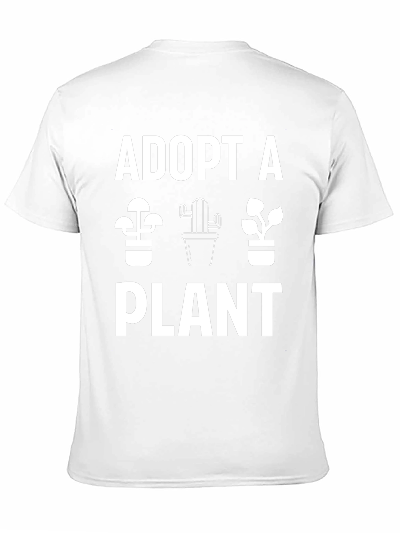 Adopt A Plant Graphic T-Shirt - Black Cotton Tee