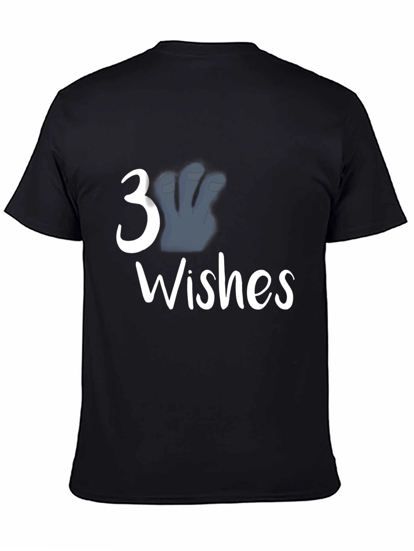 3 Wishes Graphic Tee - Black Cotton Shirt