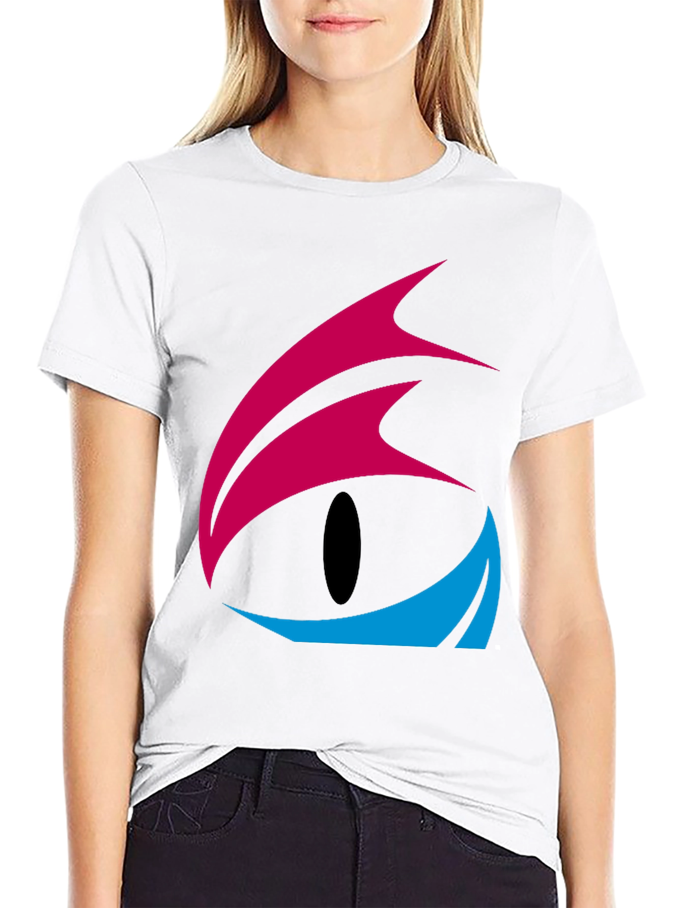 Abstract Eye Graphic Black T-Shirt