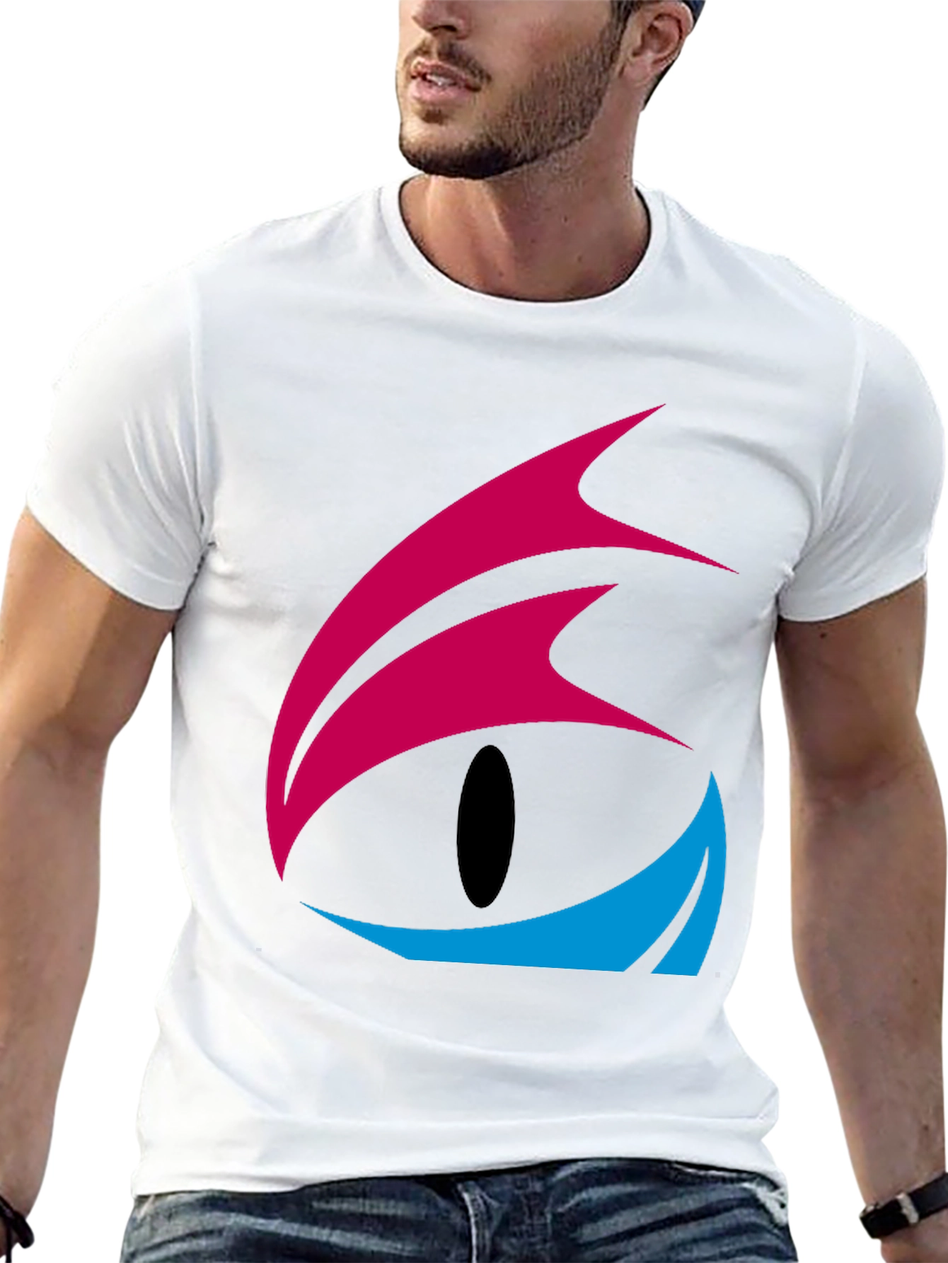 Abstract Eye Graphic Black T-Shirt