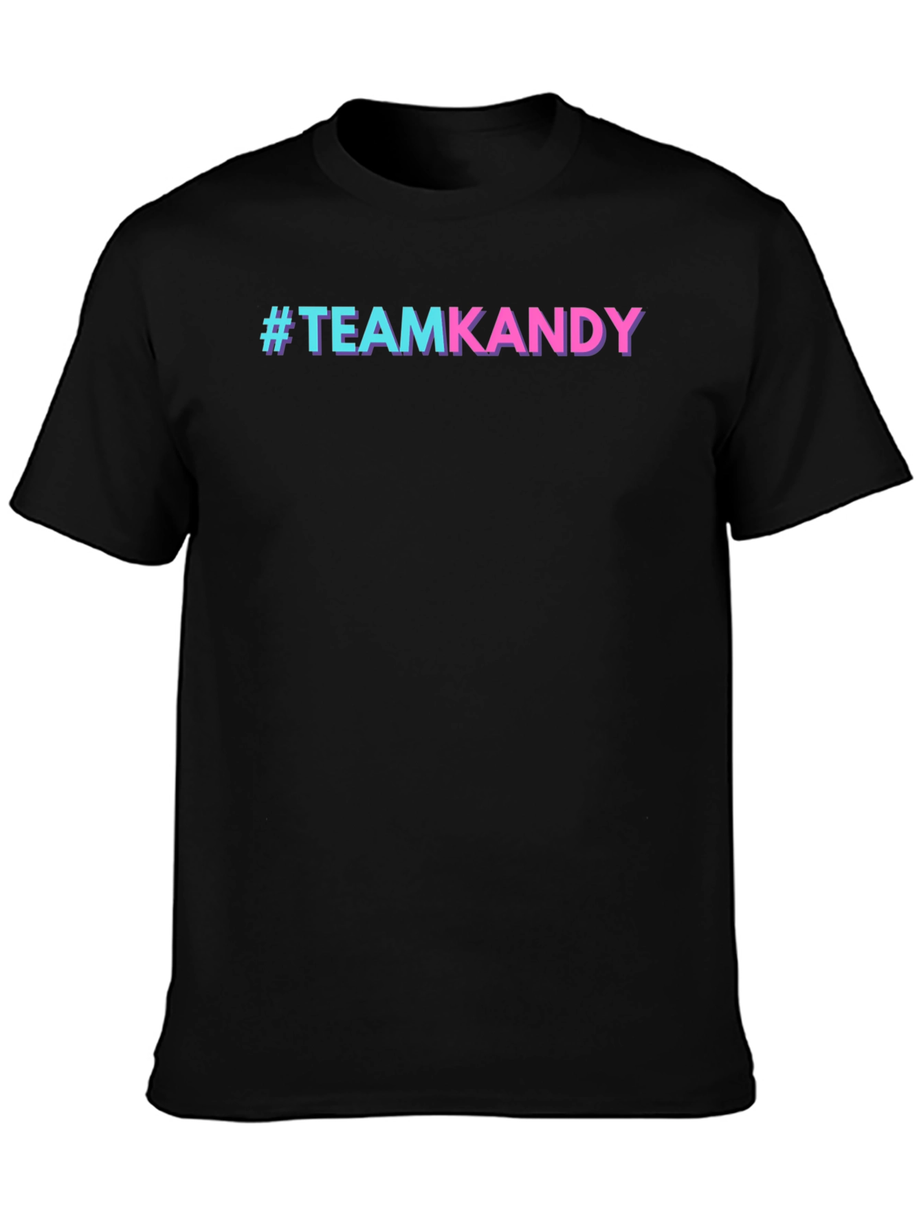 #TeamKandy Black Graphic Tee - Stylish Casual Wear