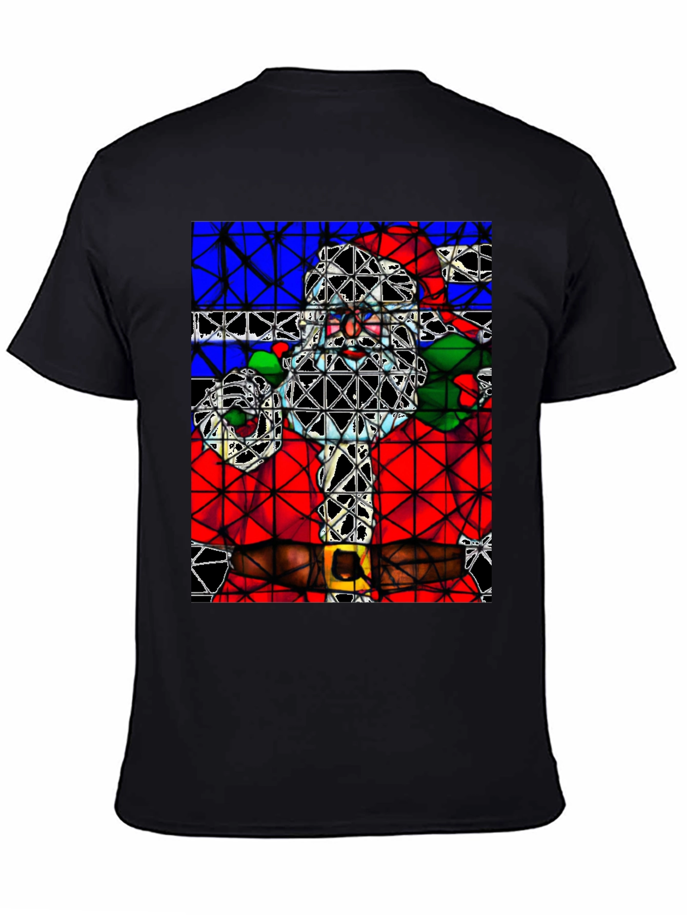 Abstract Santa Graphic Tee - Holiday Style