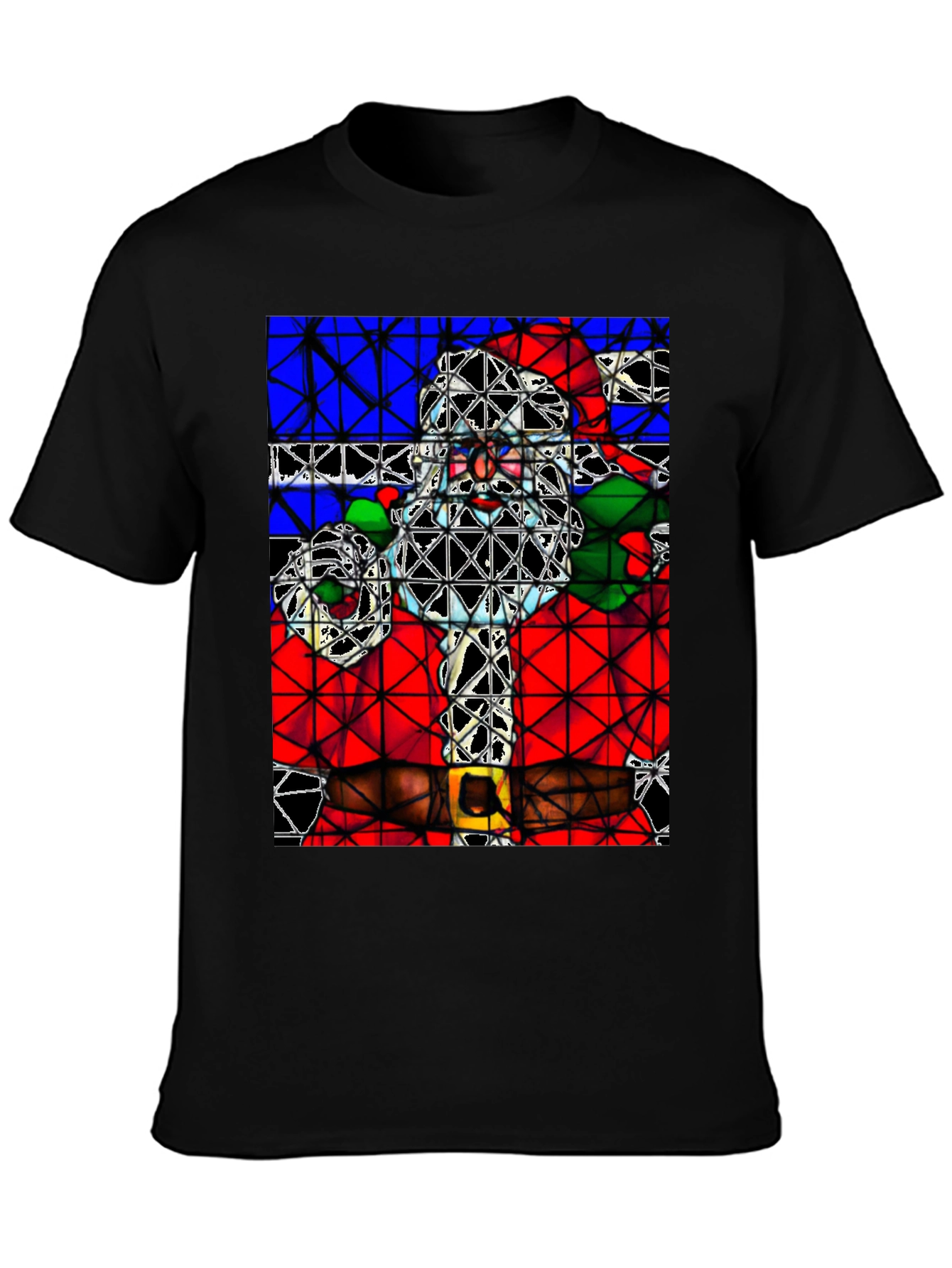 Abstract Santa Graphic Tee - Holiday Style